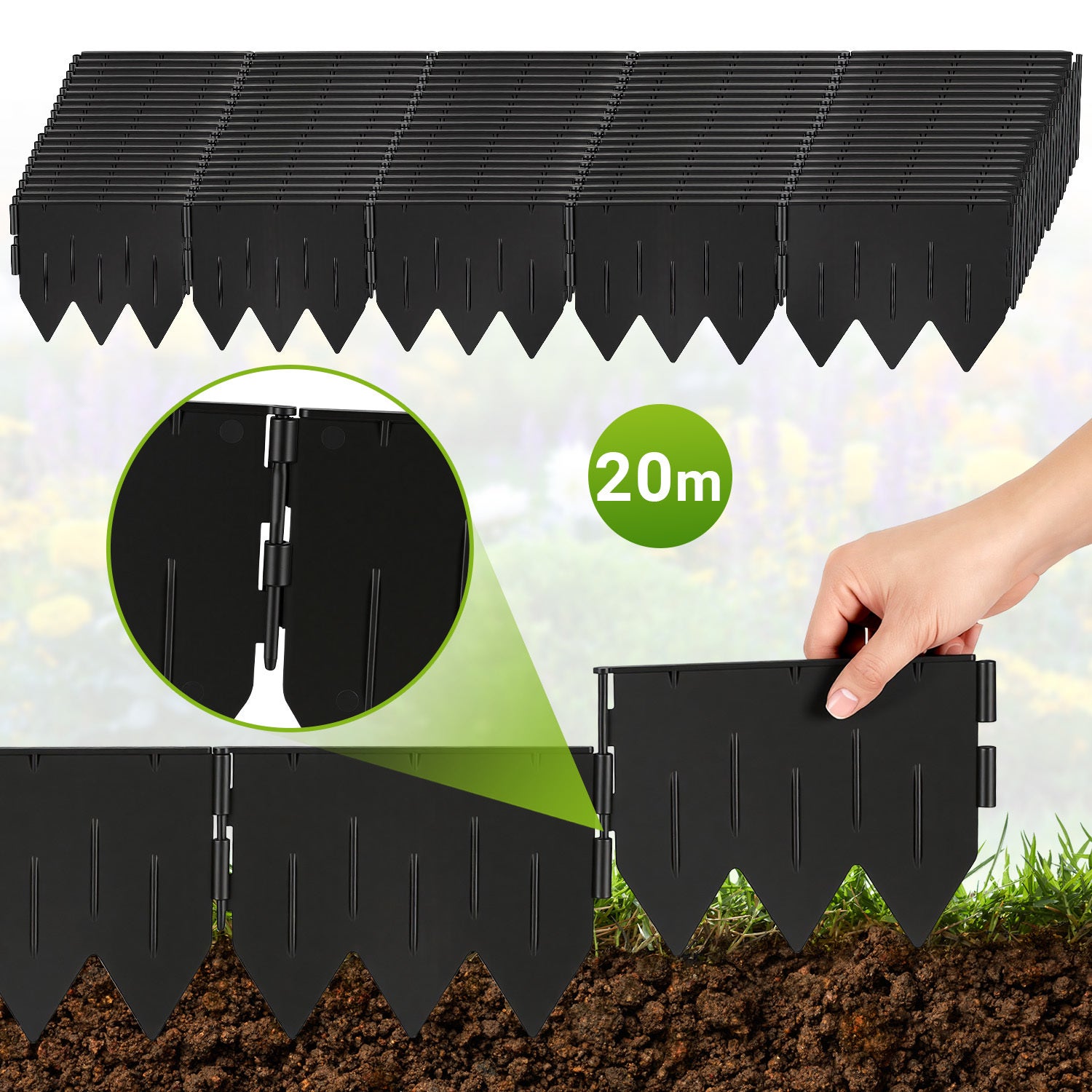 Bordure de Jardin en Plastique Rigide 20 mètres Lot de 100 Bordures — free download