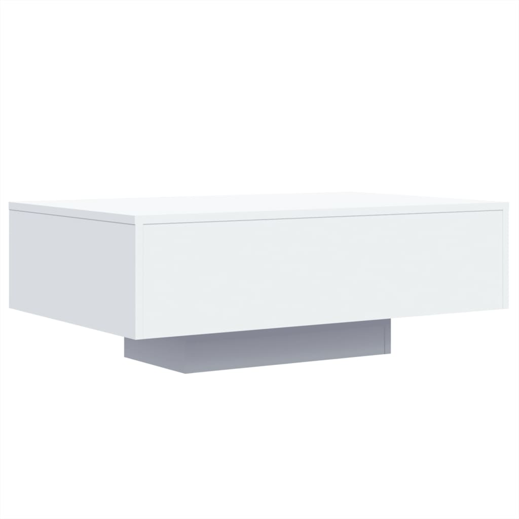 vidaXL Table basse avec lumières LED blanc 85x55x31 cm - 3