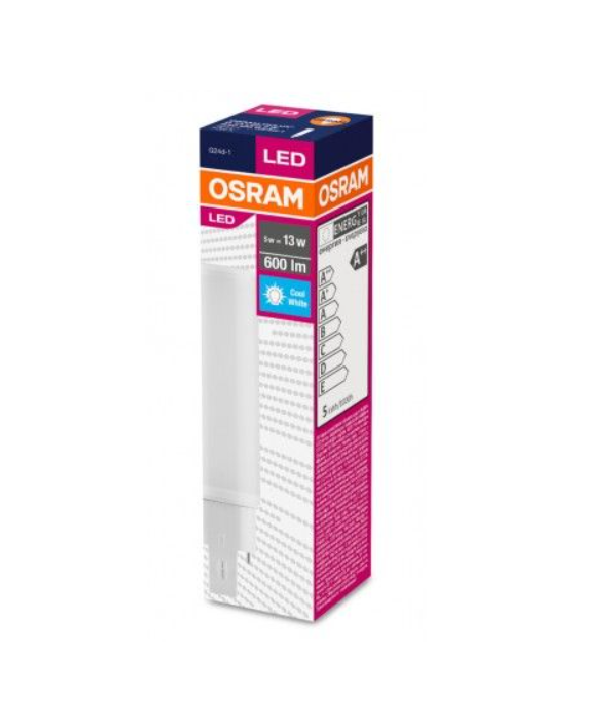 OSRAM DULUX D 13 Lampe LED pour culot G24D-1, 5 watt, 660 lumen, blanc froid (4000K), orientable, en remplacement de la lampe Dulux conventionnelle - 6
