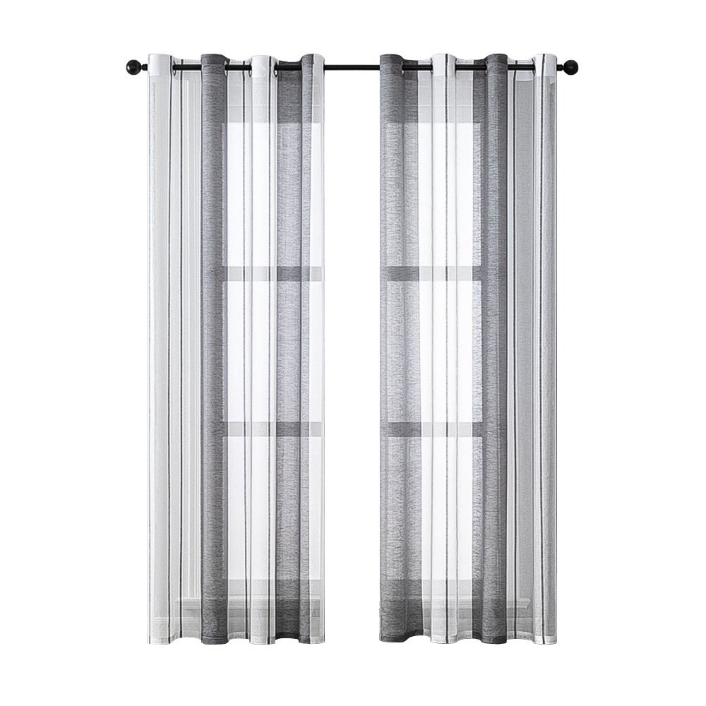 EMEMA 2 Pannelli Tende Trasparenti in Voile Con Occhielli Morbidi Finestre per Camera da Letto e per Salotto Eleganti Soggiorno 140x225cm Bianco