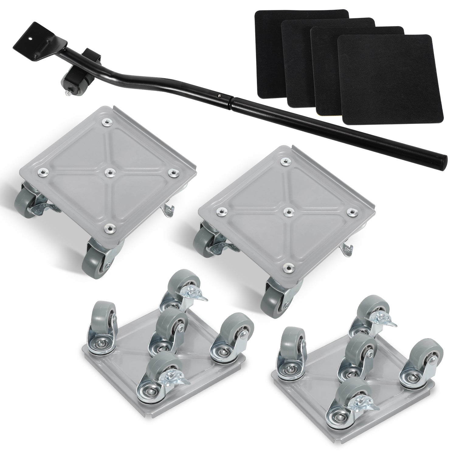 NINOSO Set 4 Ruote In Poliuretano Per Carrelli Della Spesa - Capacità 635 Kg - Diametro 5 Pollici - 4