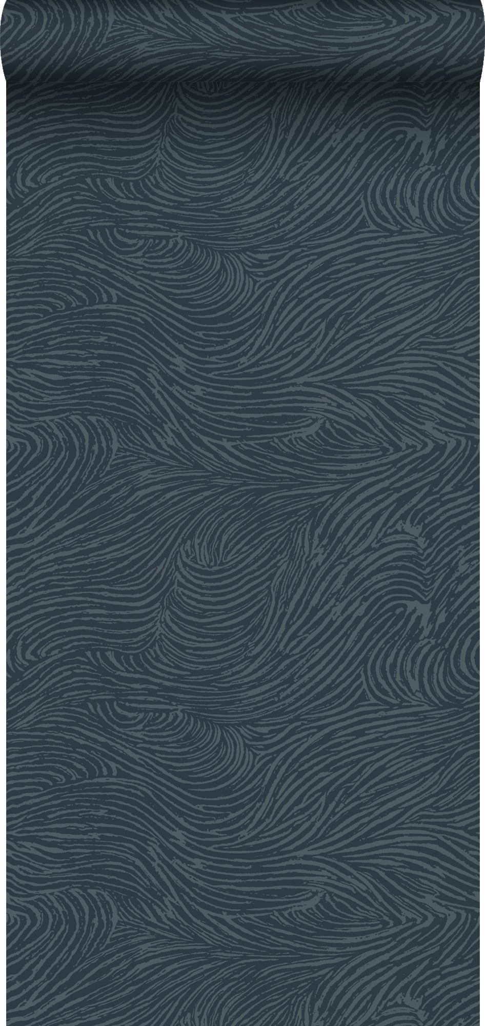 Papel pintado diseño de líneas onduladas en 3d azul oscuro - 0.53 x 10.05 m - estahome