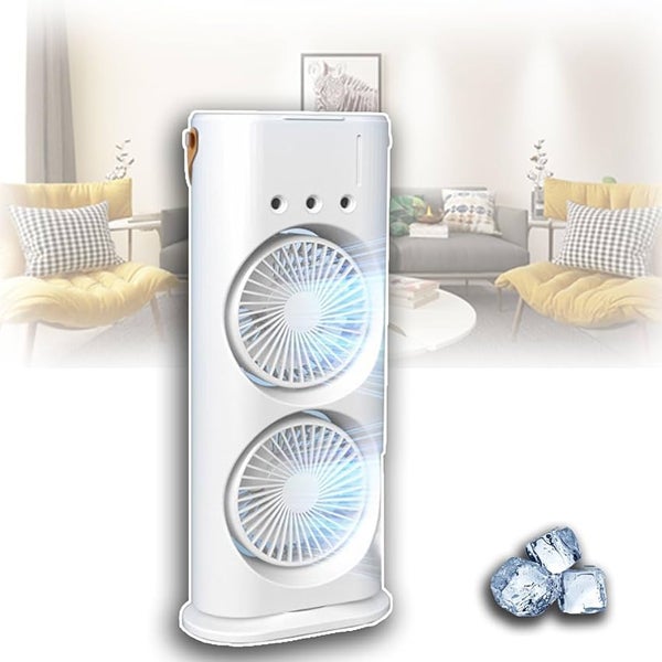 Mini Climatiseur De Voiture/ Bureau 3 En 1 – Ventilateur, Brumisateur, Humidificateur, Rechargeable USB