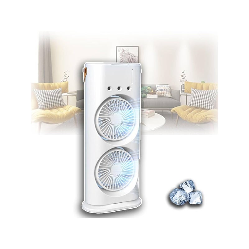 Wentylator z funkcją mgiełki, nawilżacz, 3 ustawienia rozpylania, 3 prędkości wentylatora, odpowiedni do biura, akademika i domu