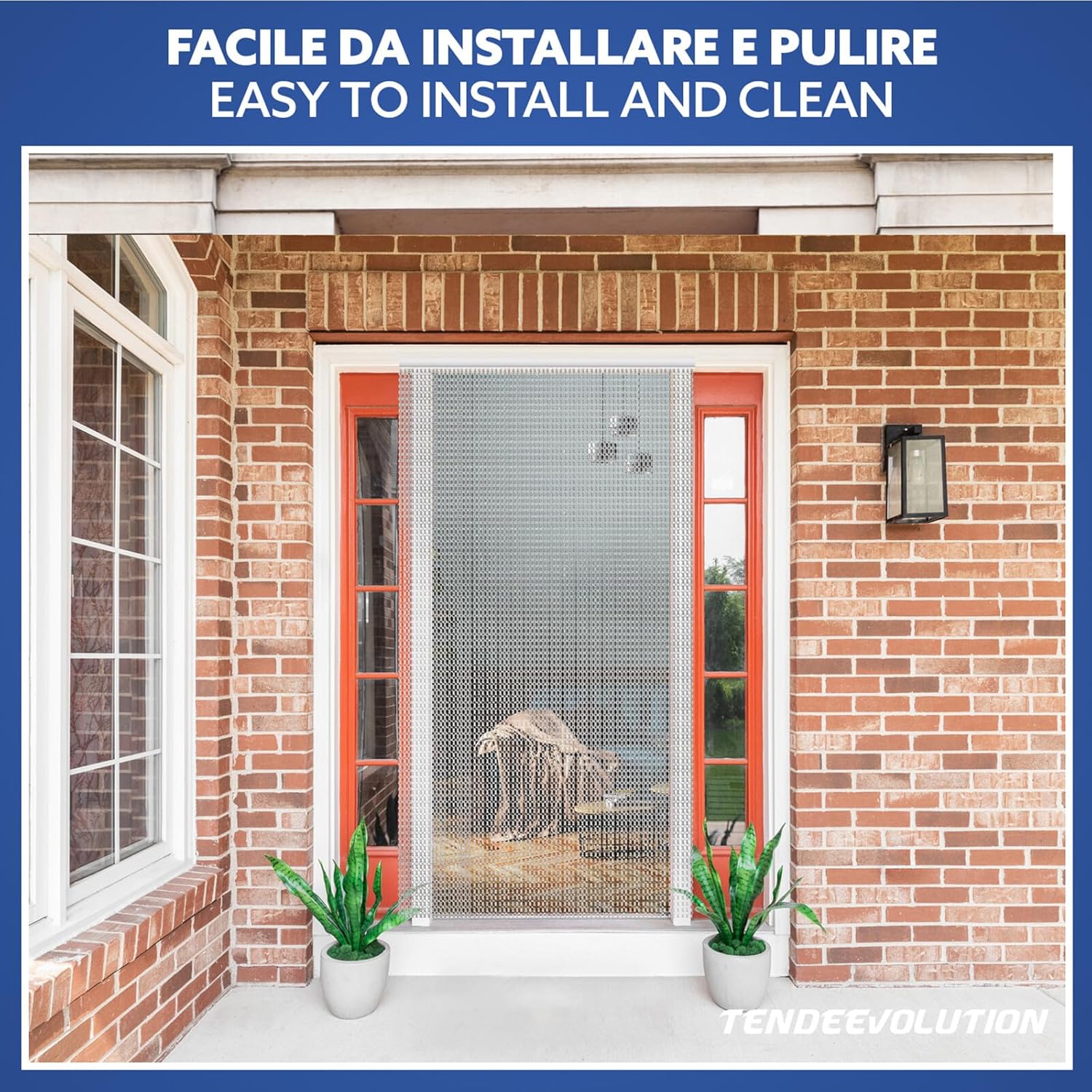 Rideau à chaînette Rideau anti-mouches Aluminium Noir | L. 1m x H. 2,60m | Protection contre les insectes, Porte, Extérieur, Intérieur, Maison, Bureau - 6