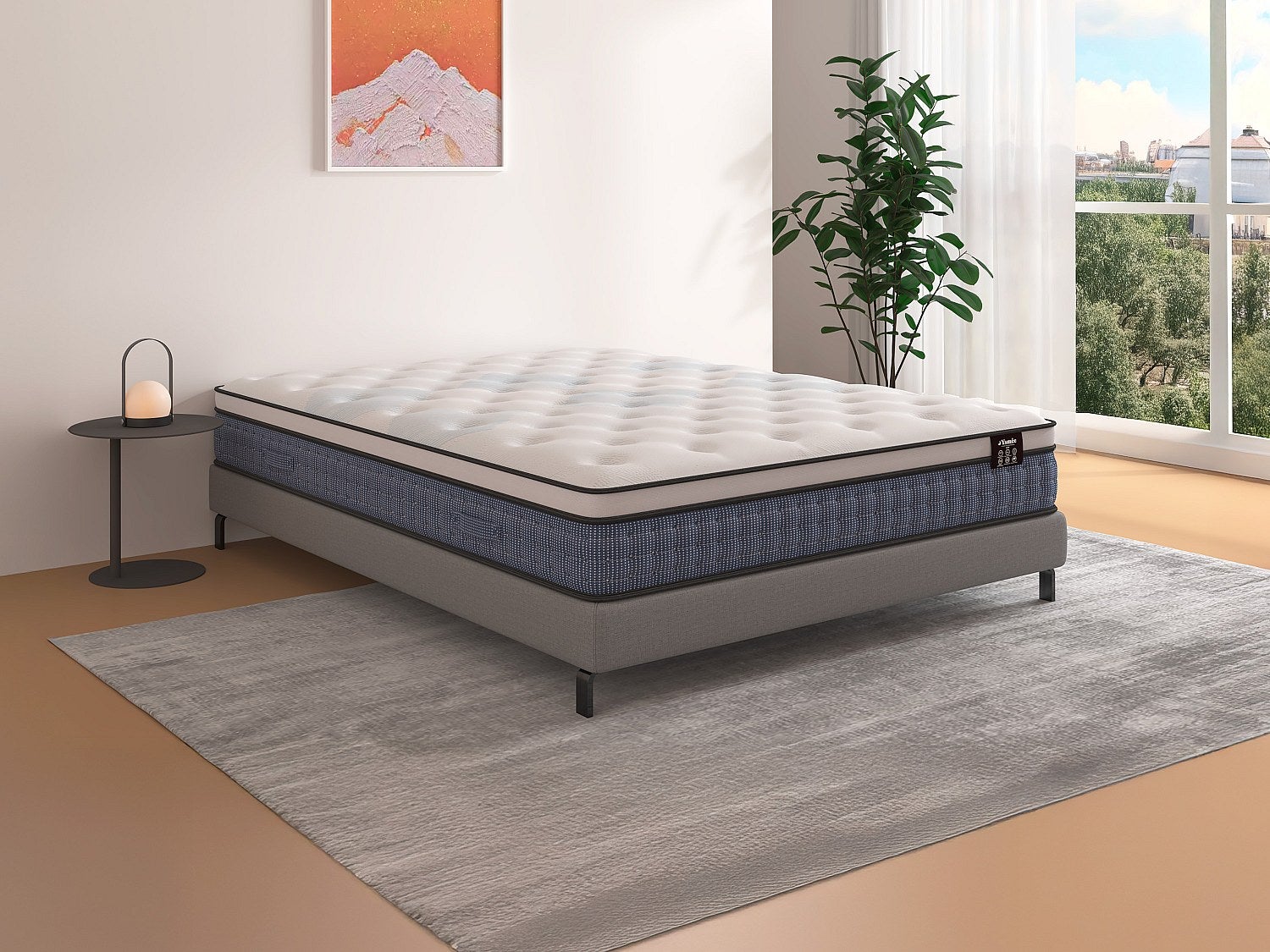 Materac 160 x 200 cm z kieszeniowymi sprężynami 7 stref i żelem termoelastycznym, gr. 23 cm - VARNO od YSMÉE