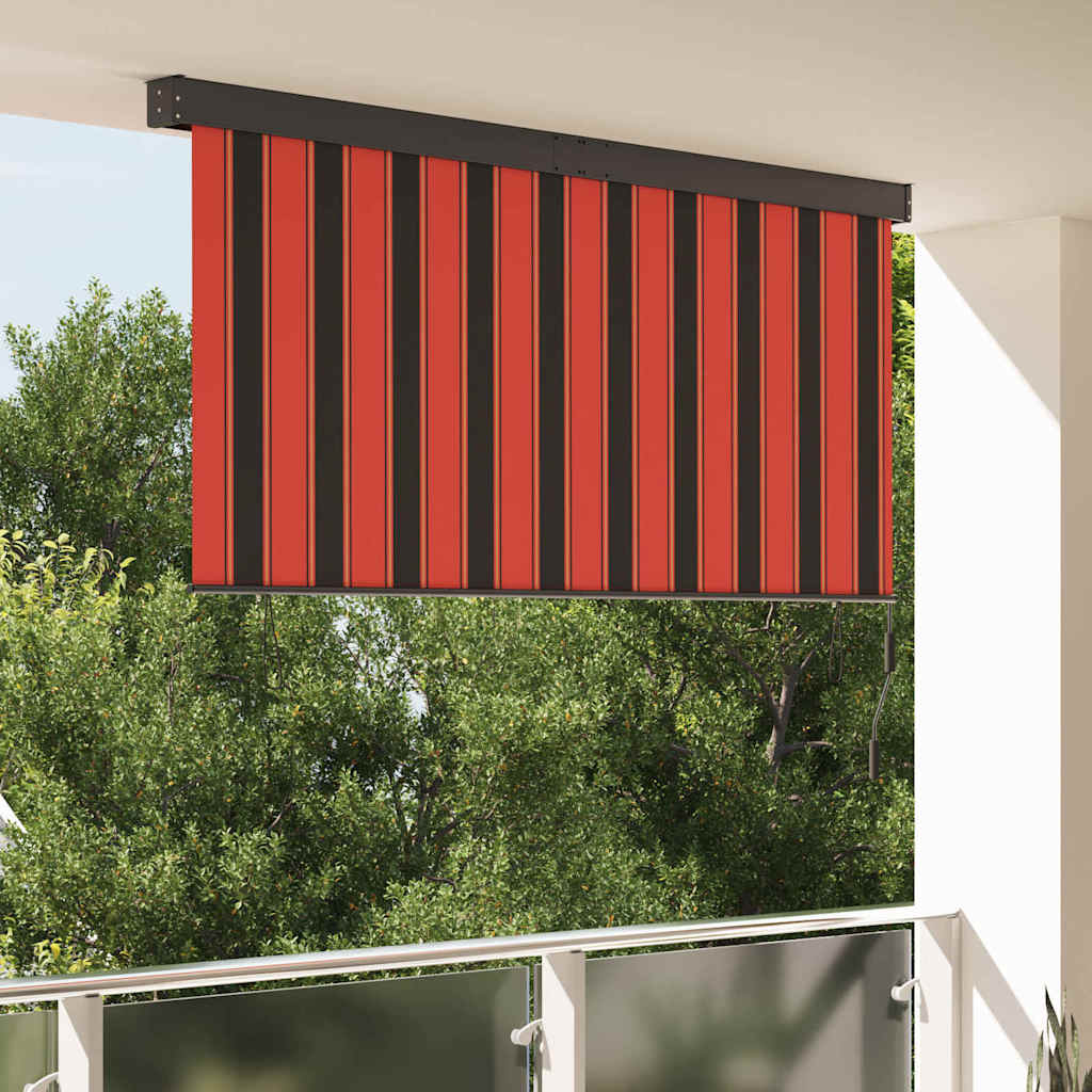 Cortina de rodillo exterior naranja y marrón 200 x 250 cm tela