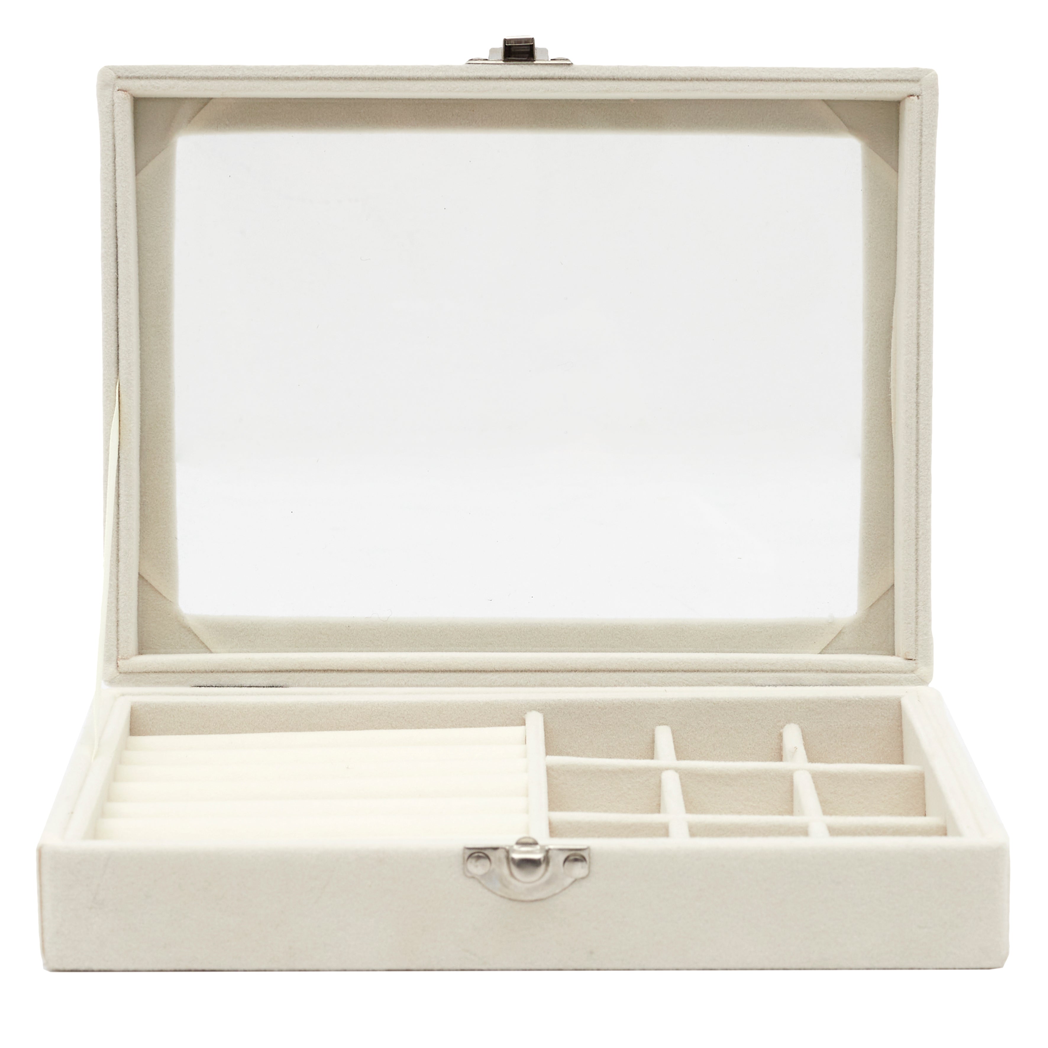 Boite à Bijoux - Home Deco Factory - Feutrine - Blanche - 3