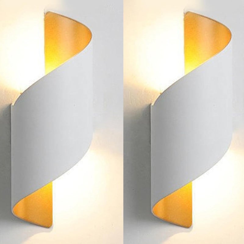 Kinkiet LED, 10 W, 3000 K, ciepła biel, wodoodporność IP65, odpowiedni do barów lub sypialni, 2 sztuki, kolor biały