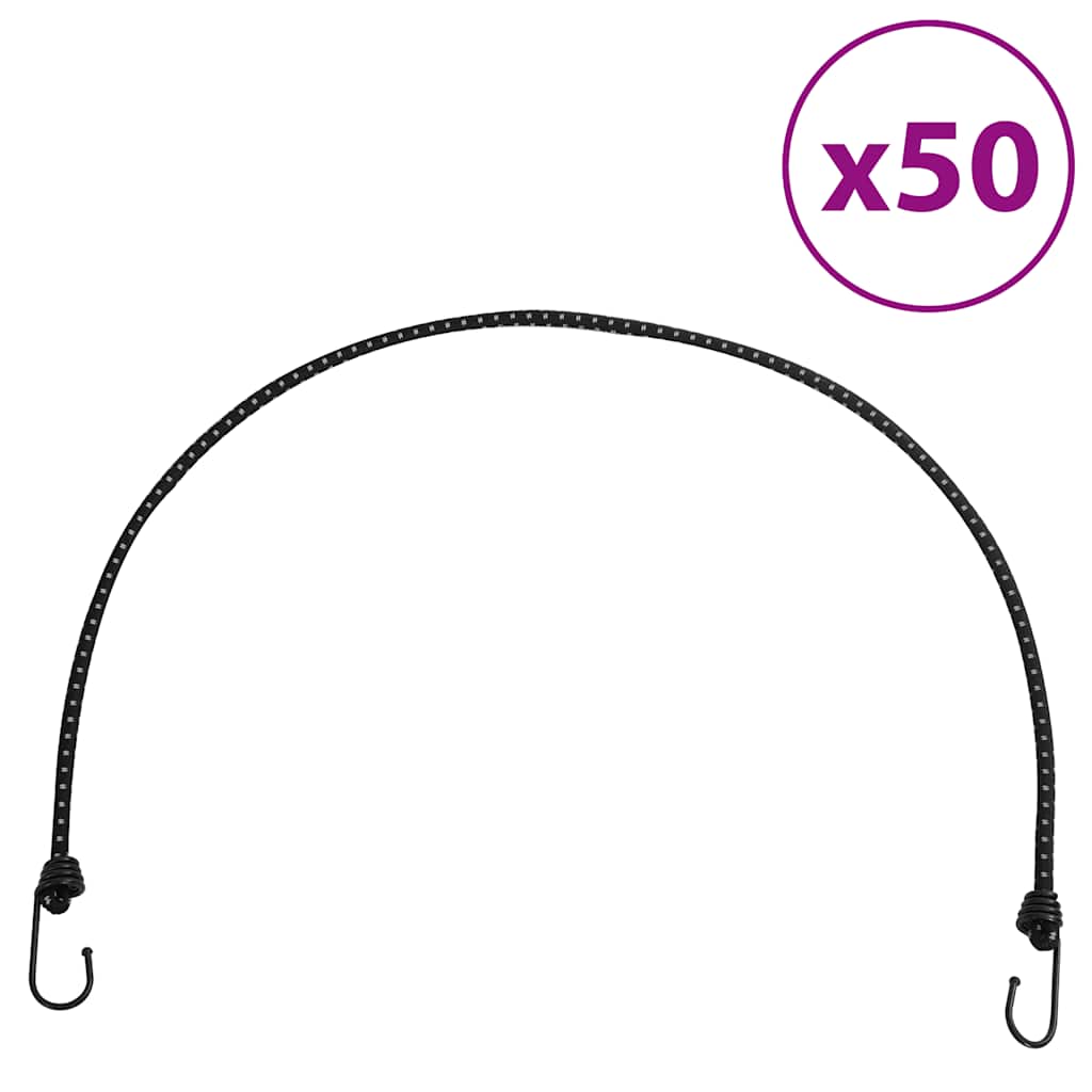 50 Correas Organizadoras De Cables - Elásticas Con Ganchos, Nylon, 36cm, Para Electrónicos Y Deportes