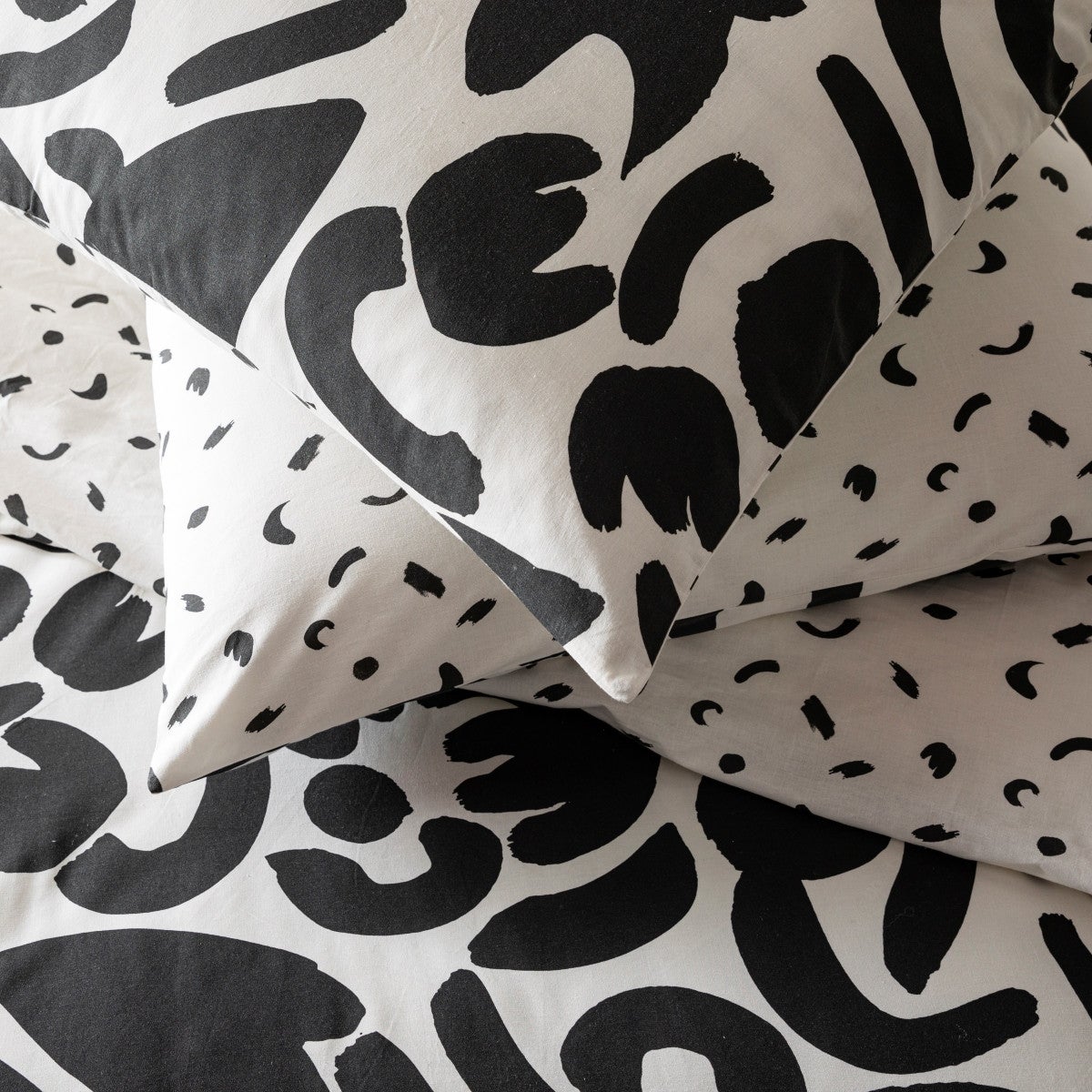 Parure de lit 2 personnes géométrique bicolore 260x240cm - 2