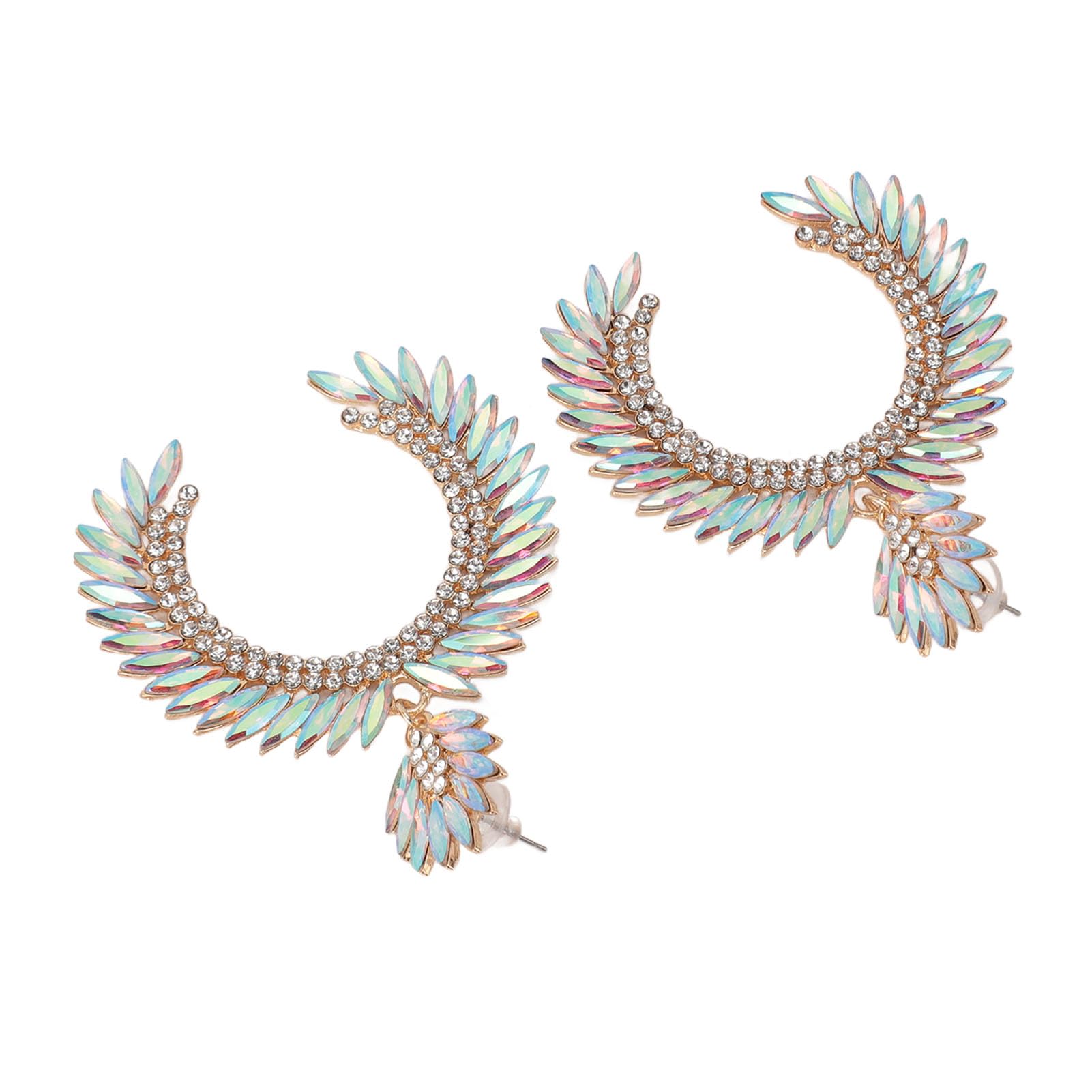 Boucles D'oreilles Pendantes Colibri En Acrylique - Couleurs Irisées, Crochets Argentés, Cadeau Pour Femme - 10
