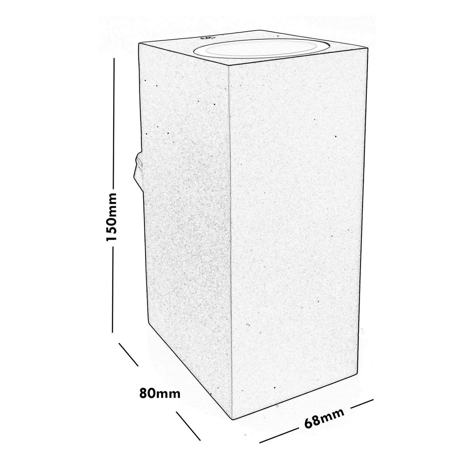 Applique LED noire rectangulaire double lampe GU10 Applique jardin entrée IP65 COULEUR NOIRE - 3