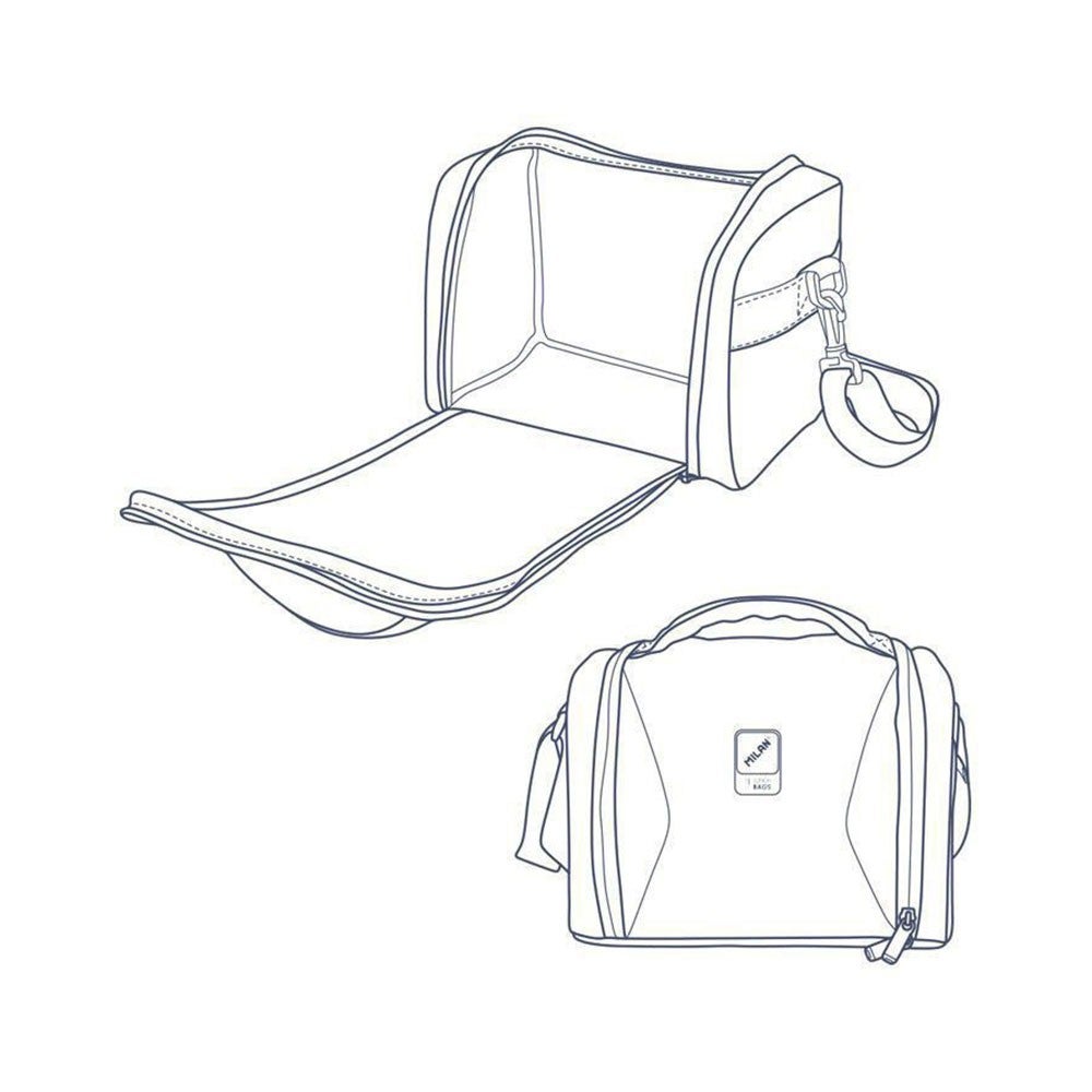 Bolsa isotérmica porta alimentos 1,5L Milan serie Sunset verde - Kit