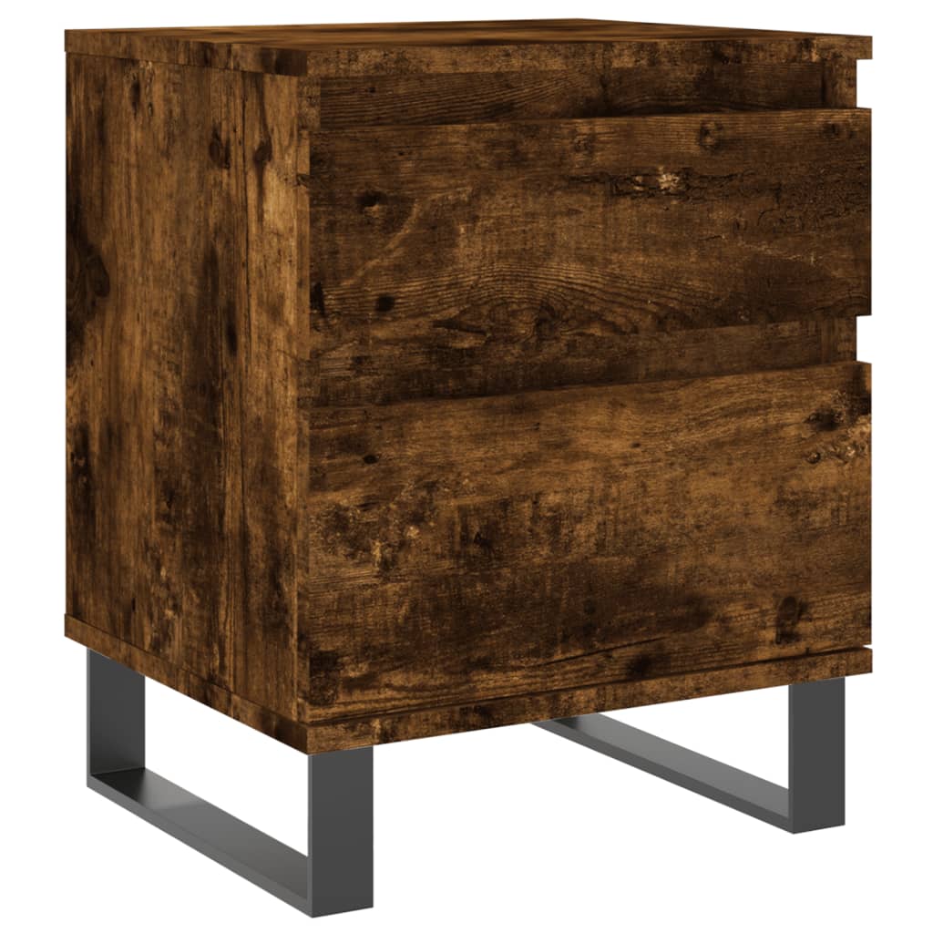 Maison Exclusive - Tables de chevet 2 pcs chêne fumé 40x35x50 cm bois ingénierie - 5