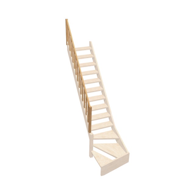 Rambarde pour escalier quart-tournant sapin, Normandie KORDO