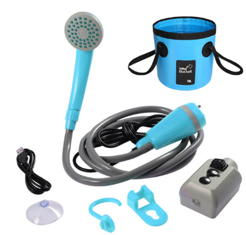 Doccia Portatile Da Campeggio Con Pompa Elettrica 7800 MAh | Display Temperatura E Soffione Regolabile - Foto 5