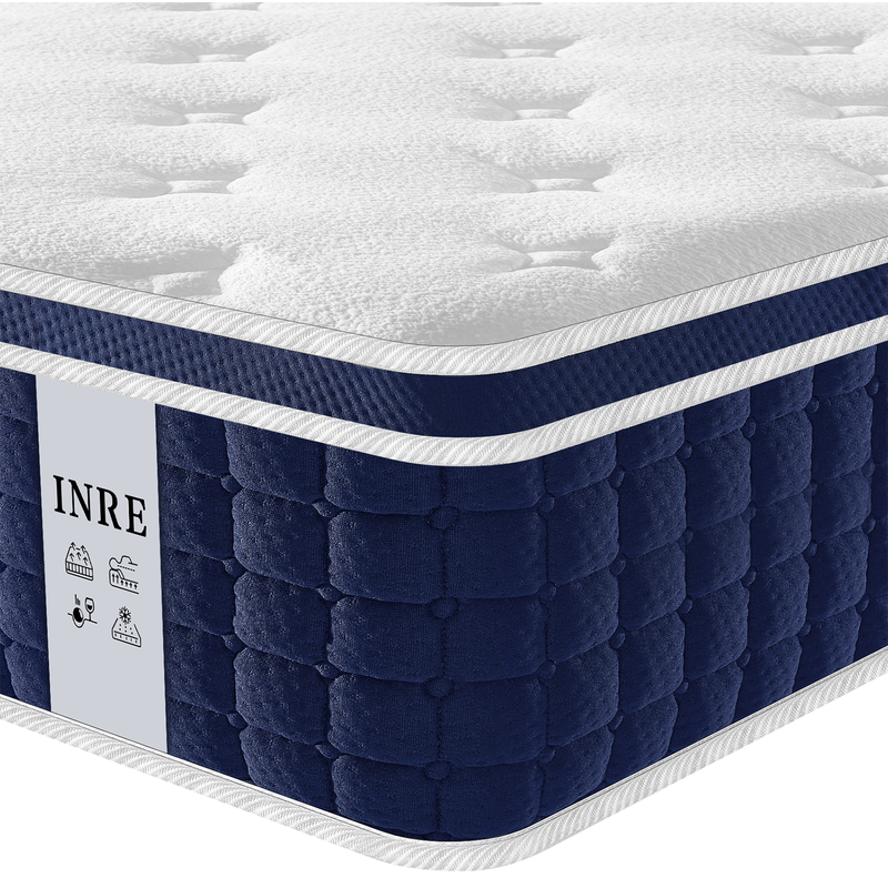 Matelas 140x190 cm – INRE - 30cm hybride – Ressorts indépendants – 7 zones – Fermeté moyenne - 6