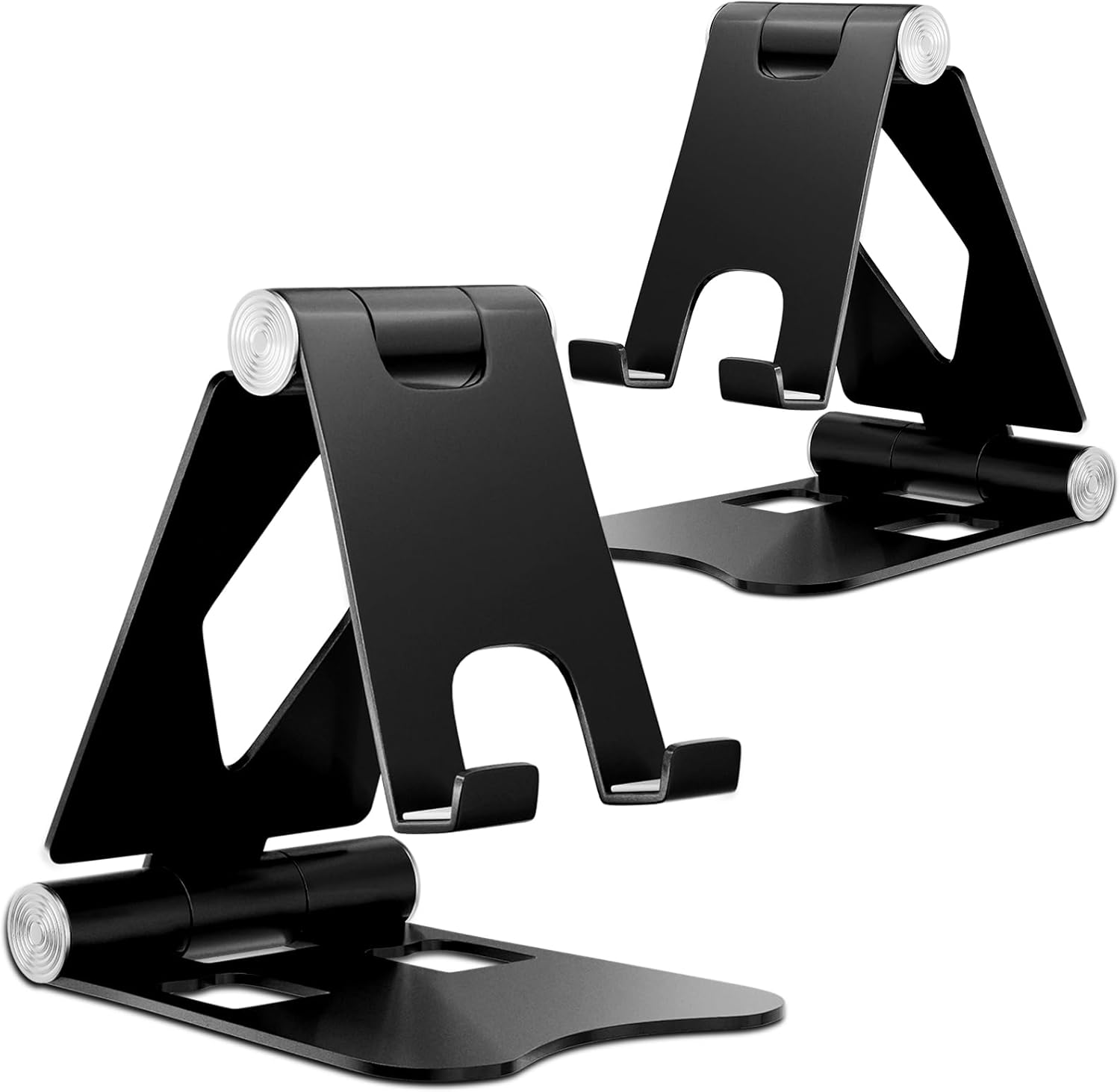 Supporto per Telefono Cellulare a Doppio Braccio Regolabile e Pieghevole, Supporto per Tablet PC, Supporto da Scrivania per Telefono, 2 Pezzi
