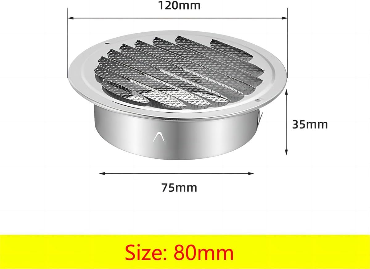 Griglia di ventilazione in acciaio inox - FS - Paneir Ventilation - rotonda
