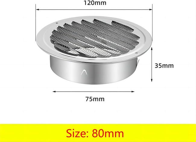 Griglia di ventilazione in acciaio inox - FS - Paneir Ventilation - rotonda Griglia di ventilazione in acciaio inox - FS - Paneir Ventilation - rotonda