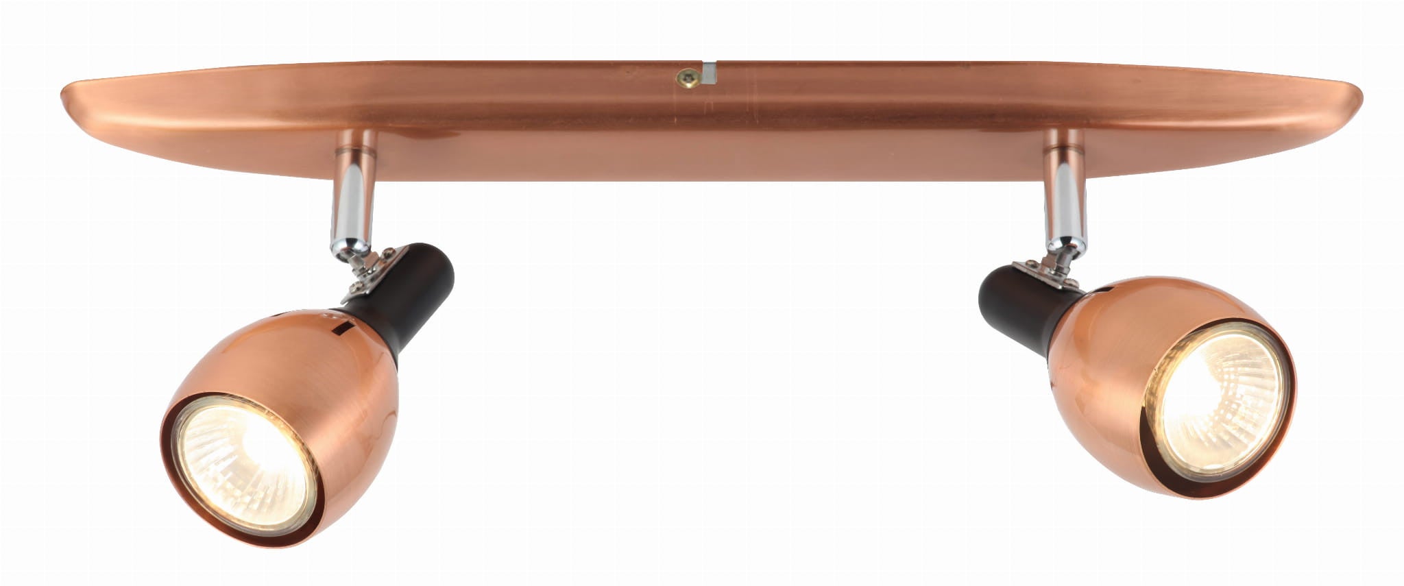 Reflektor sufitowy spot natynkowy Cross listwa miedziany 2xGU10x50W wym: 40 x 6 cm metal Candellux