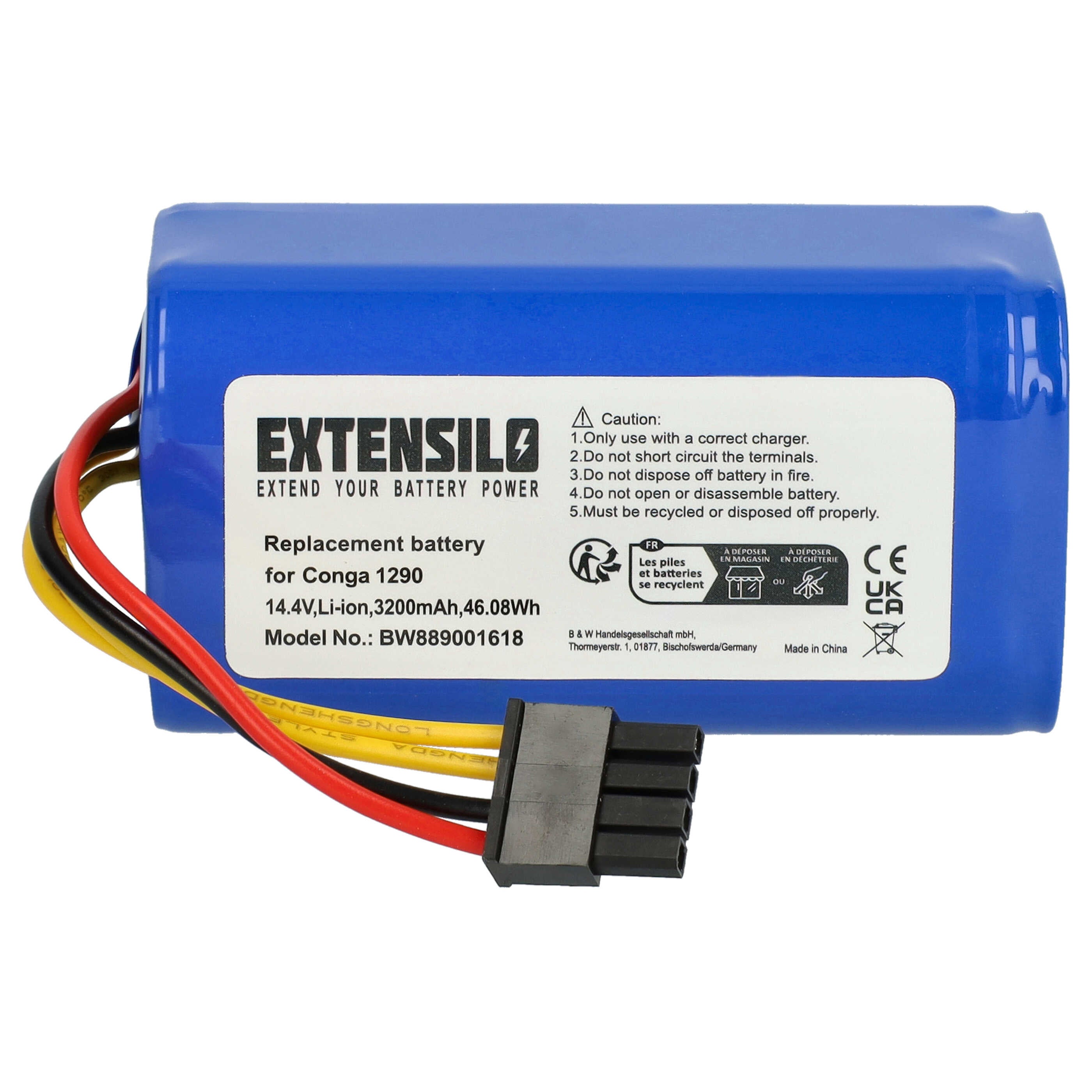 vhbw-batterij compatibel met Blaupunkt Bluebot Xtreme BPK-VCBB1XTE