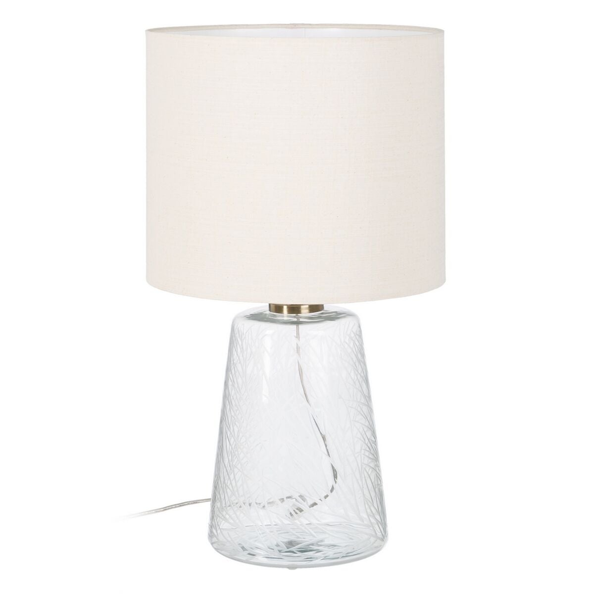Lampe de bureau verre m tal 35 x 35 x 63 cm leroy merlin