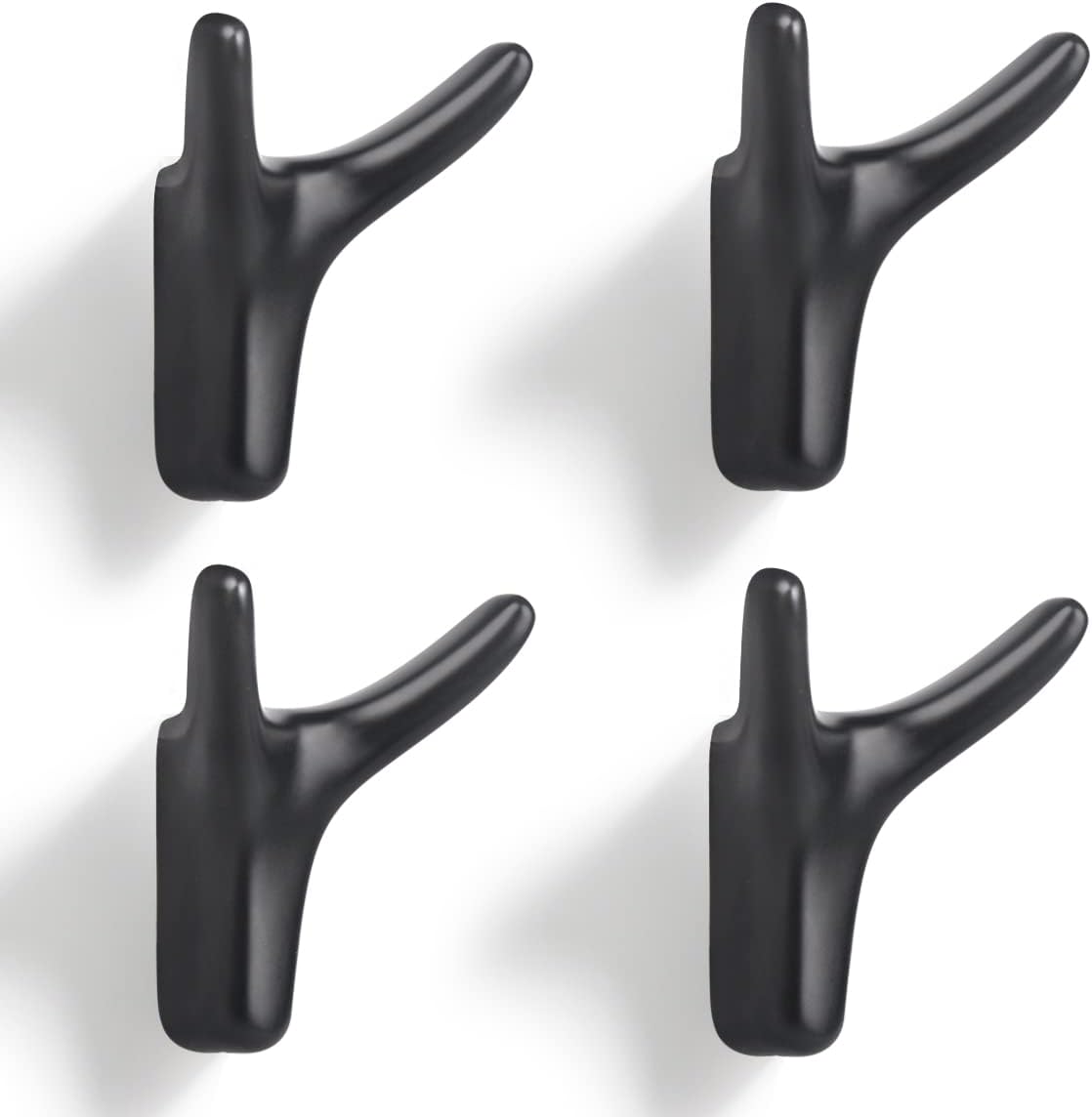 4 sztuki podwójnego szydełkowego muralu Manteau, Robuste Patère Murale en Alliage de Zinc Solide Patères de Porte Pour Entrée Chambre le Salon Cuisine