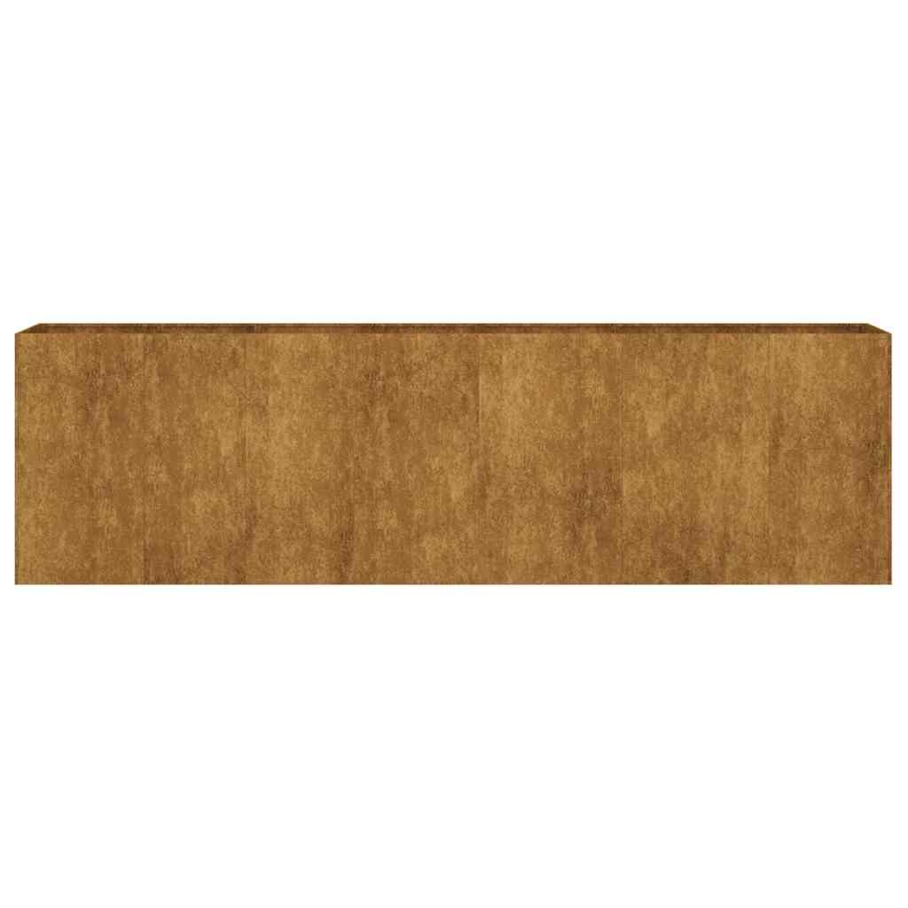 Jardinière - Lit surélevé de jardin - Pot de fleurs 280x40x80 cm acier corten Couleur évolue n961l - 4