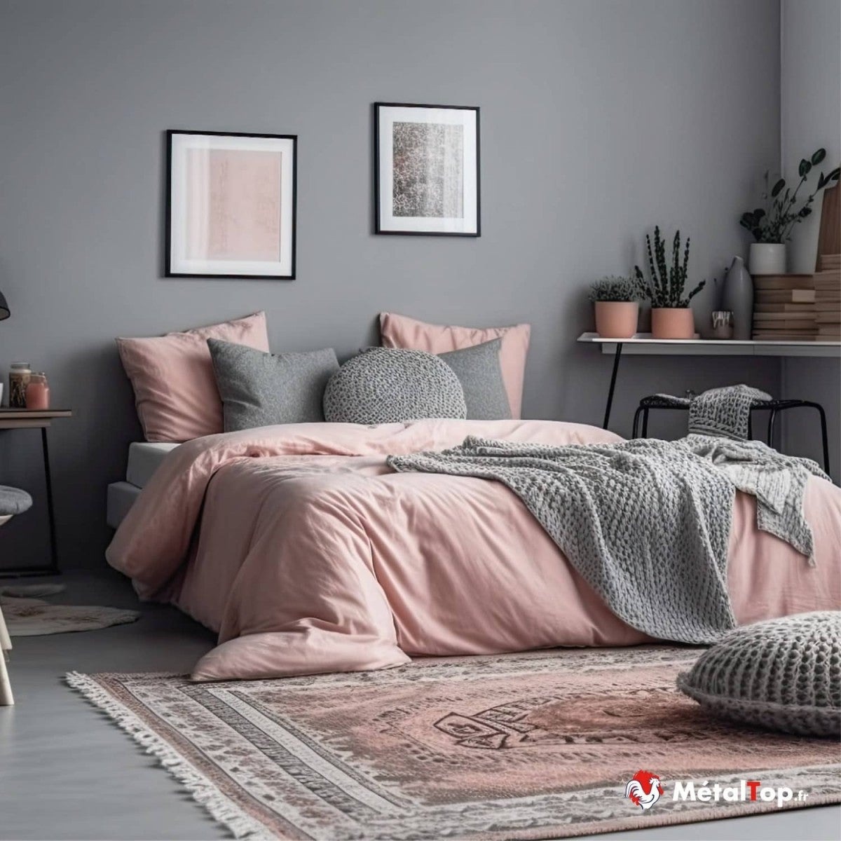 Peinture Chambre Adulte - Metaltop - Rouge oriental - RAL 3031 - Pot 5L - 7