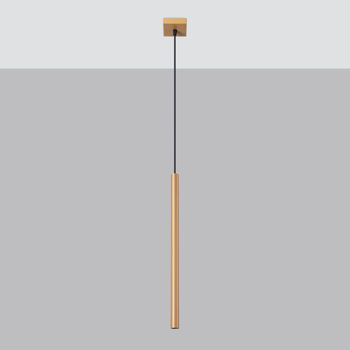 Lampa wisząca BRILL 1 złota LED 4000K - 8x8x115cm Sollux