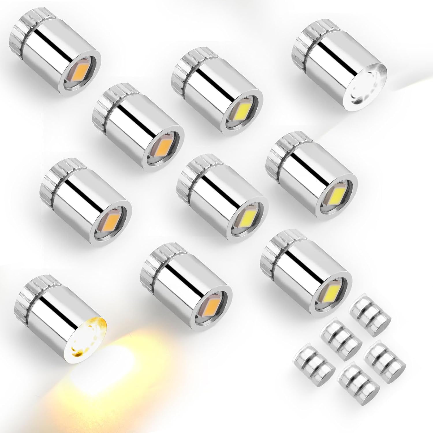 10 mini lampek LED, mikrolampki z baterią w zestawie, małe elektryczne lampki do rękodzieła, papierowe lampiony, dekoracje, akcesoria do domków dla