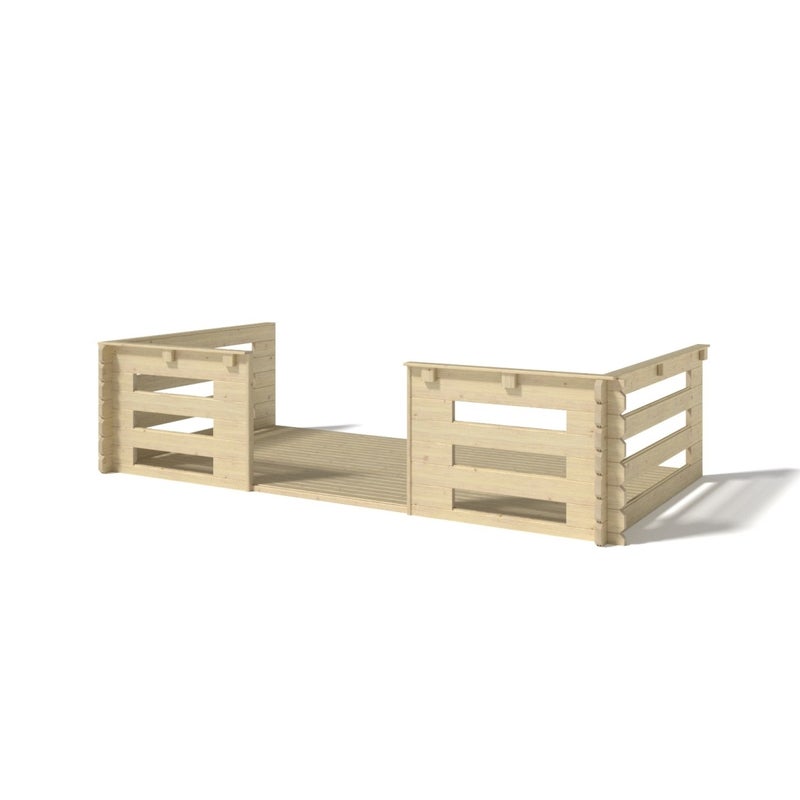 Weranda do domku ALTANKA 4x2 m - kolor naturalny, drewniana, DOM545, 1szt.