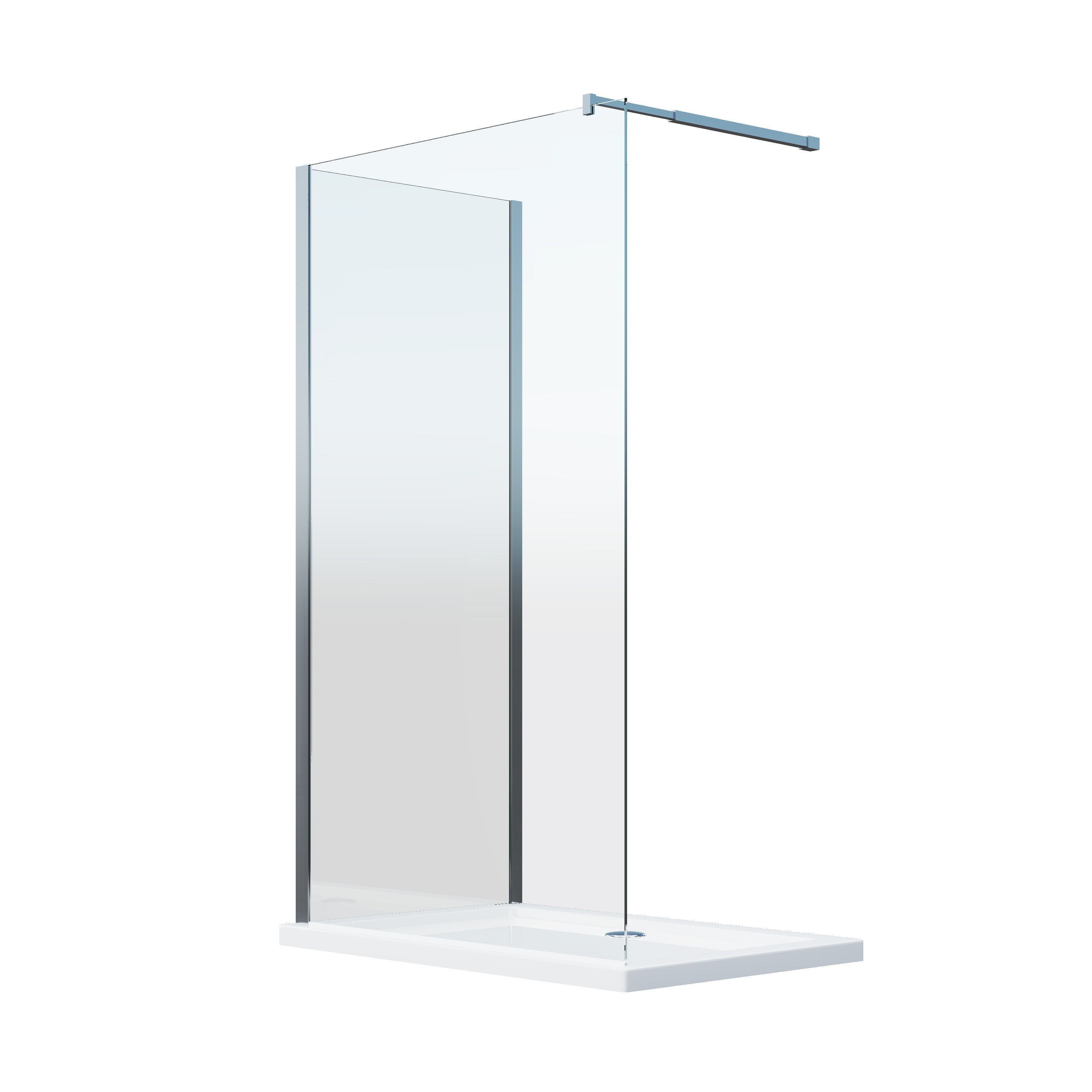 Parete Doccia Walk-in Angolare Doppio Vetro 8 mm Reversibile 88-90 x 88,5-90,5 H 200 cm - 4