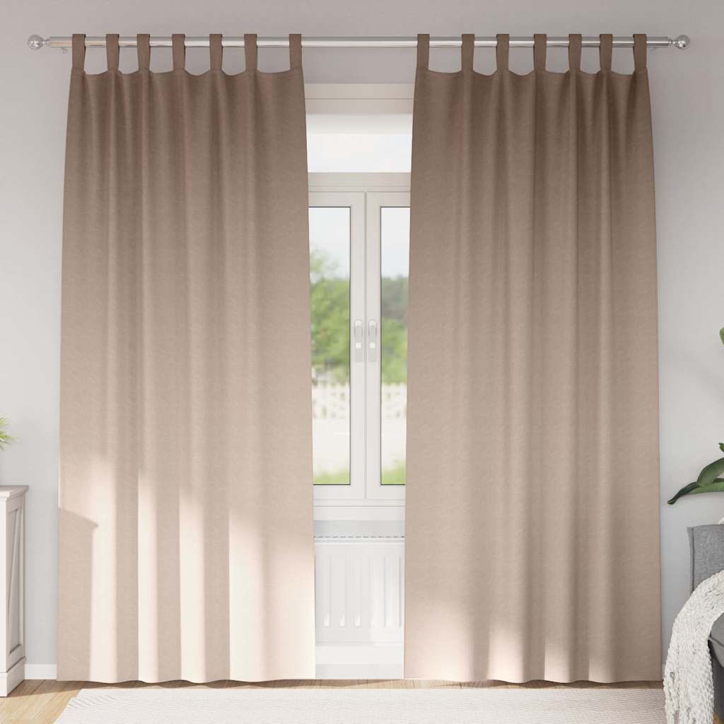 Firany blackout z kółkami 2 pcs Ciemnoszary 260 x 140 cm vidaXL