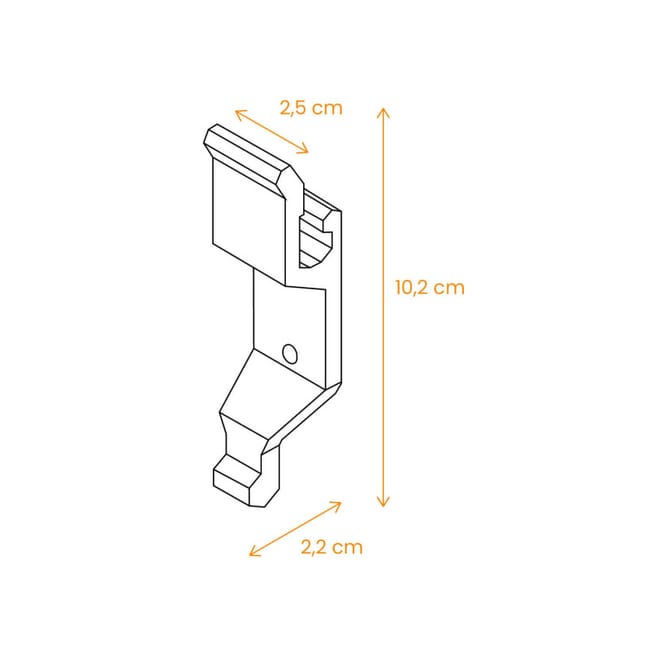 Support poignée espagnolette noir composite – pour Volet battant bois/PVC/persienne – 2 vantaux – sans vis - 2