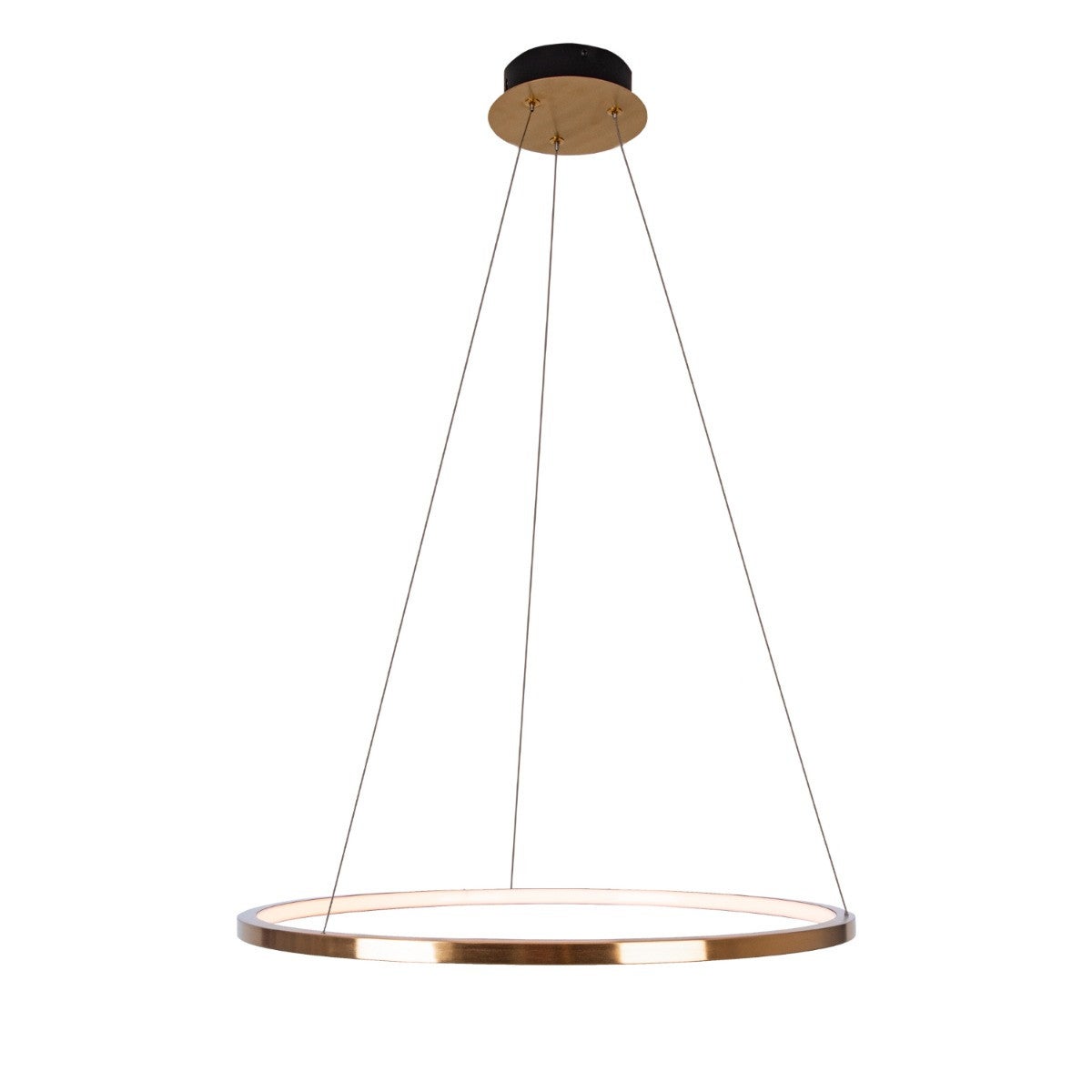 Lampa wisząca QUEEN LED 23W Ciepła biel 2300lm złoty szczotkowany wym: 150 x 70 x 70 cm Maxlight