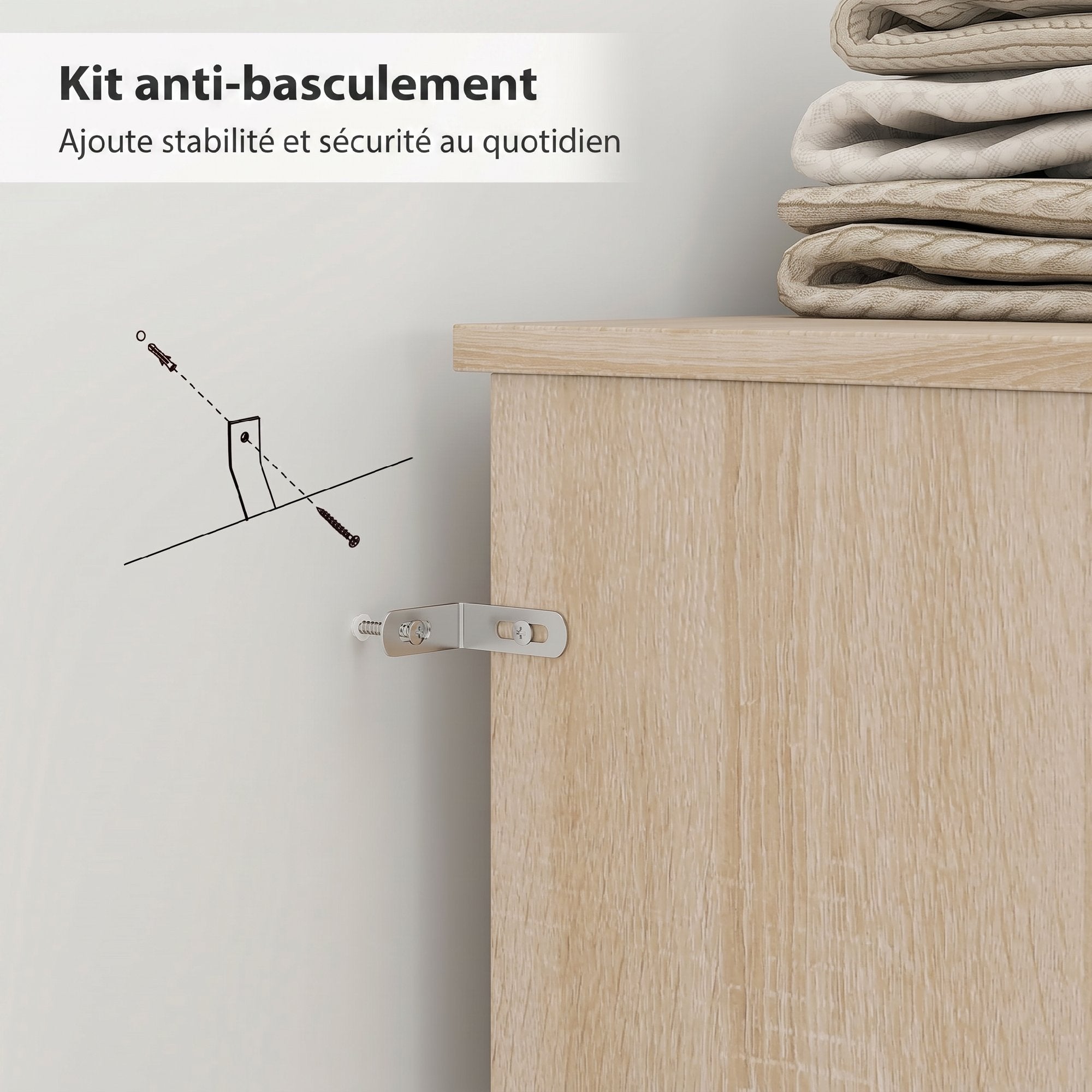 Tête de lit sur pied panneaux de particules HOMCOM - 5