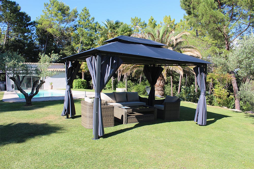 INDRA - TONNELLE AUTOPORTANTE EN ALUMINIUM/ACIER 3X4M | Leroy Merlin