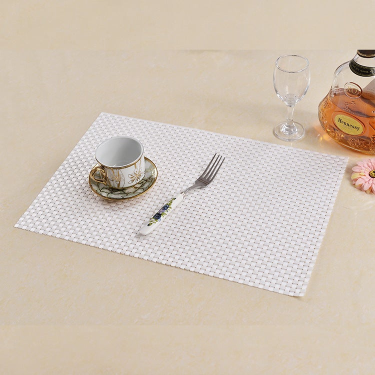 Lot de 6 sets de table tissés lavables en PVC résistant à la