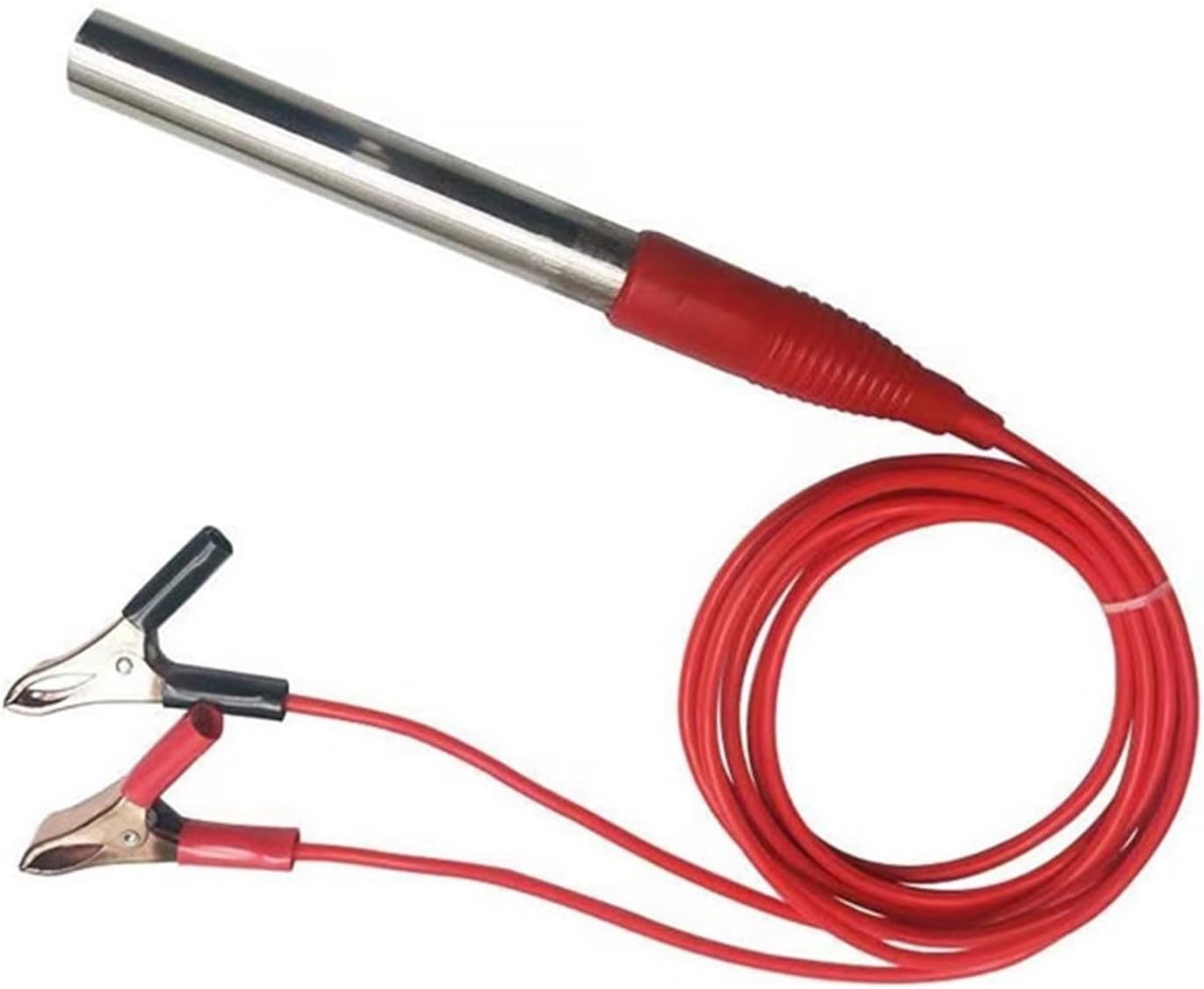 Podgrzewacz wody 12 V DC z zaciskiem krokodylkowym, wkład grzewczy 150 W, 200 W, 300 W, przenośny podgrzewacz zanurzeniowy ze stali nierdzewnej (12 V - 5