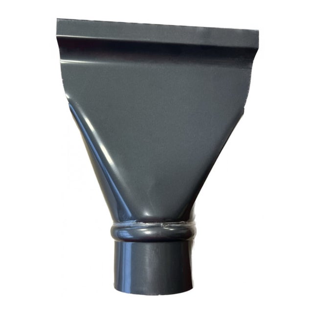 Naissance de gouttière corniche G300 gris anthracite pour descente circulaire diamètre 80mm - ALUHOME