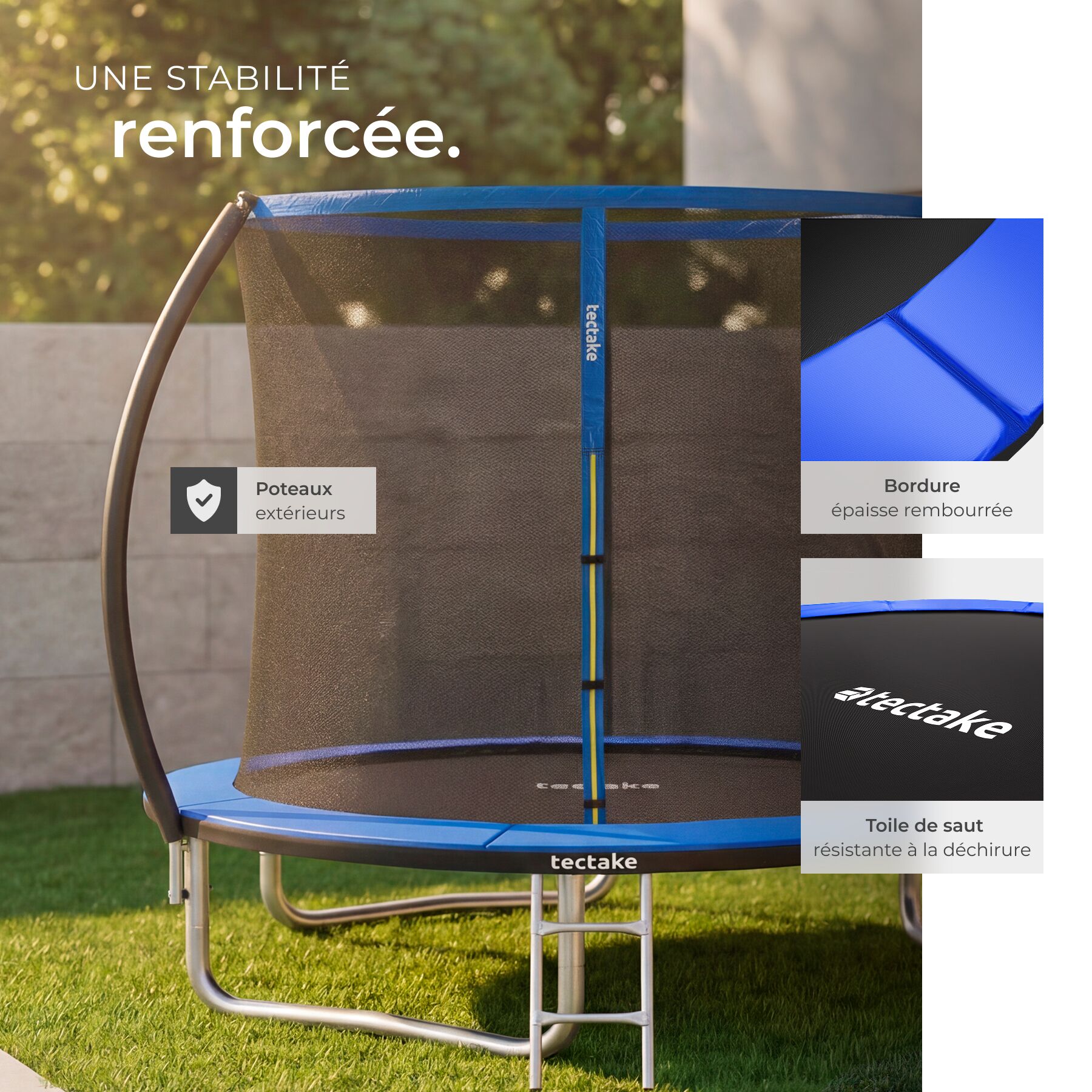TECTAKE Trampolim Ø 244 cm, certificado GS - 7