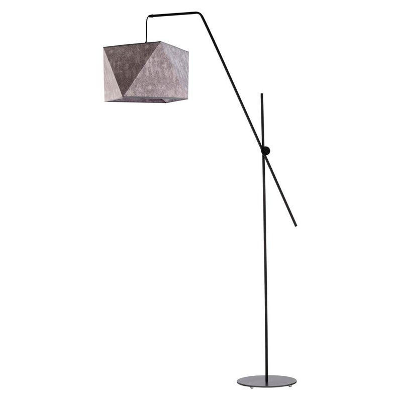 Lampa stojąca podłogowa przegubowa regulowana z abażurem diament MODERN