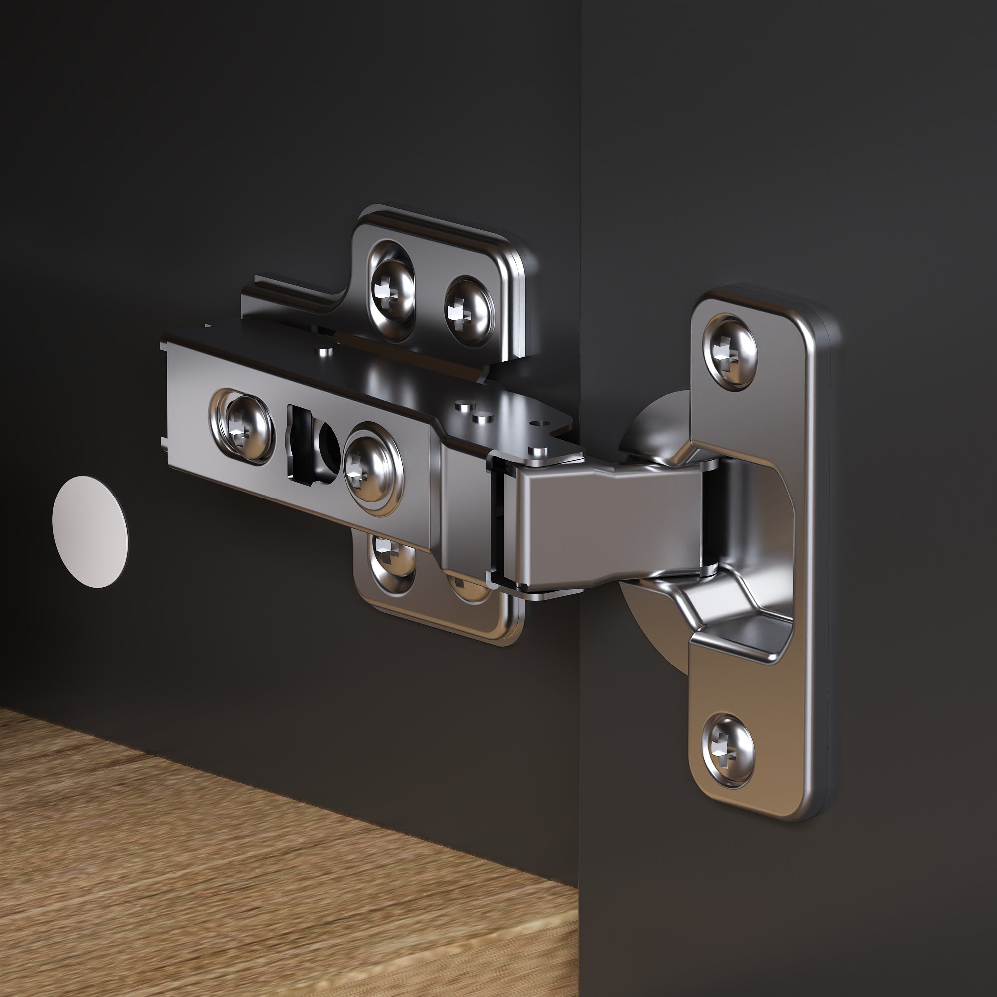 Meuble TV en gris foncé&bois naturel,7 espaces de rangement,3 portes à gauche et à droite,dispositif anti-basculement,180x40x40,5cm - 6