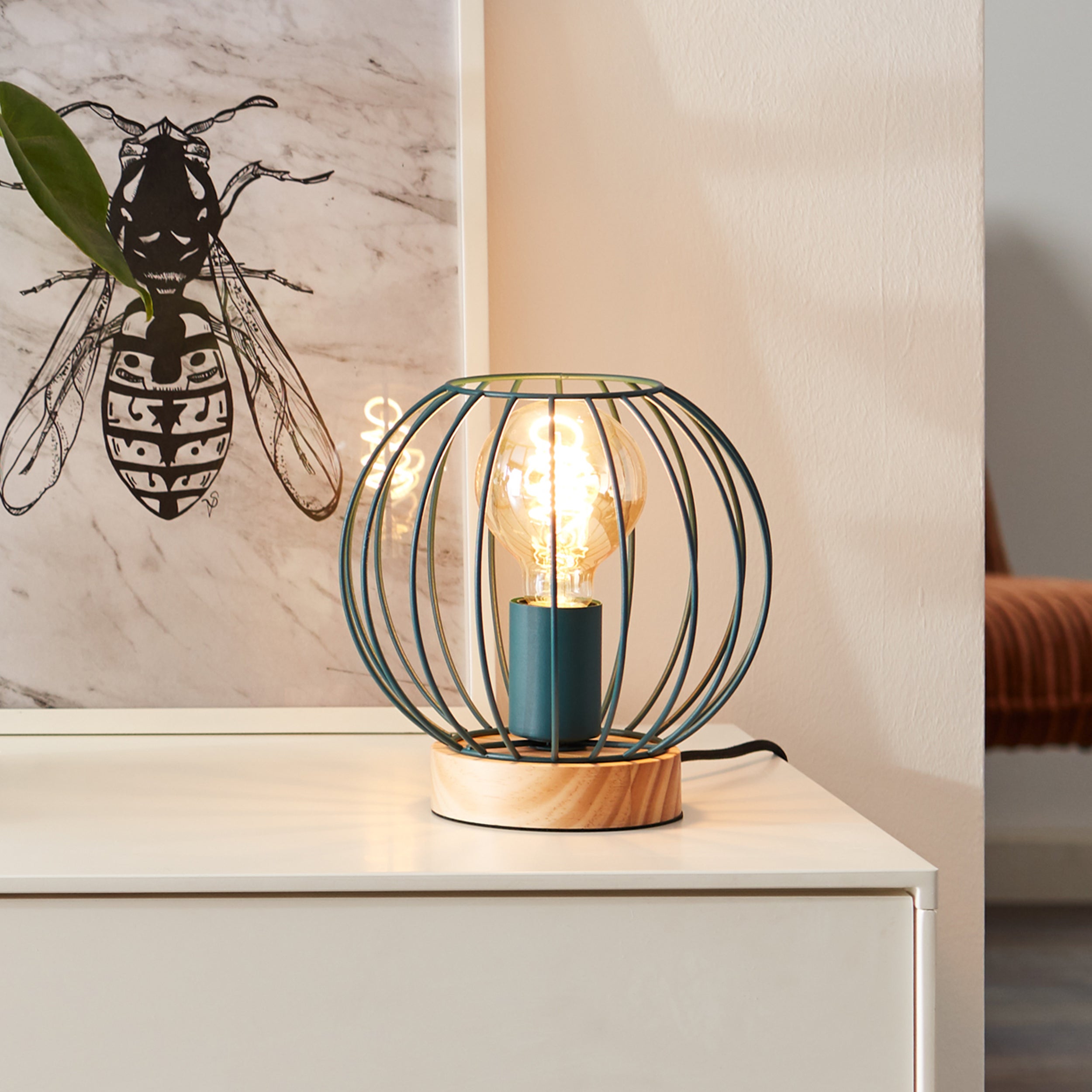 Zewnętrzna lampa ścienna Brilliant Stokesley czarny piaskowy, metal/szkło, 1x A60, E27, 40 W - 7