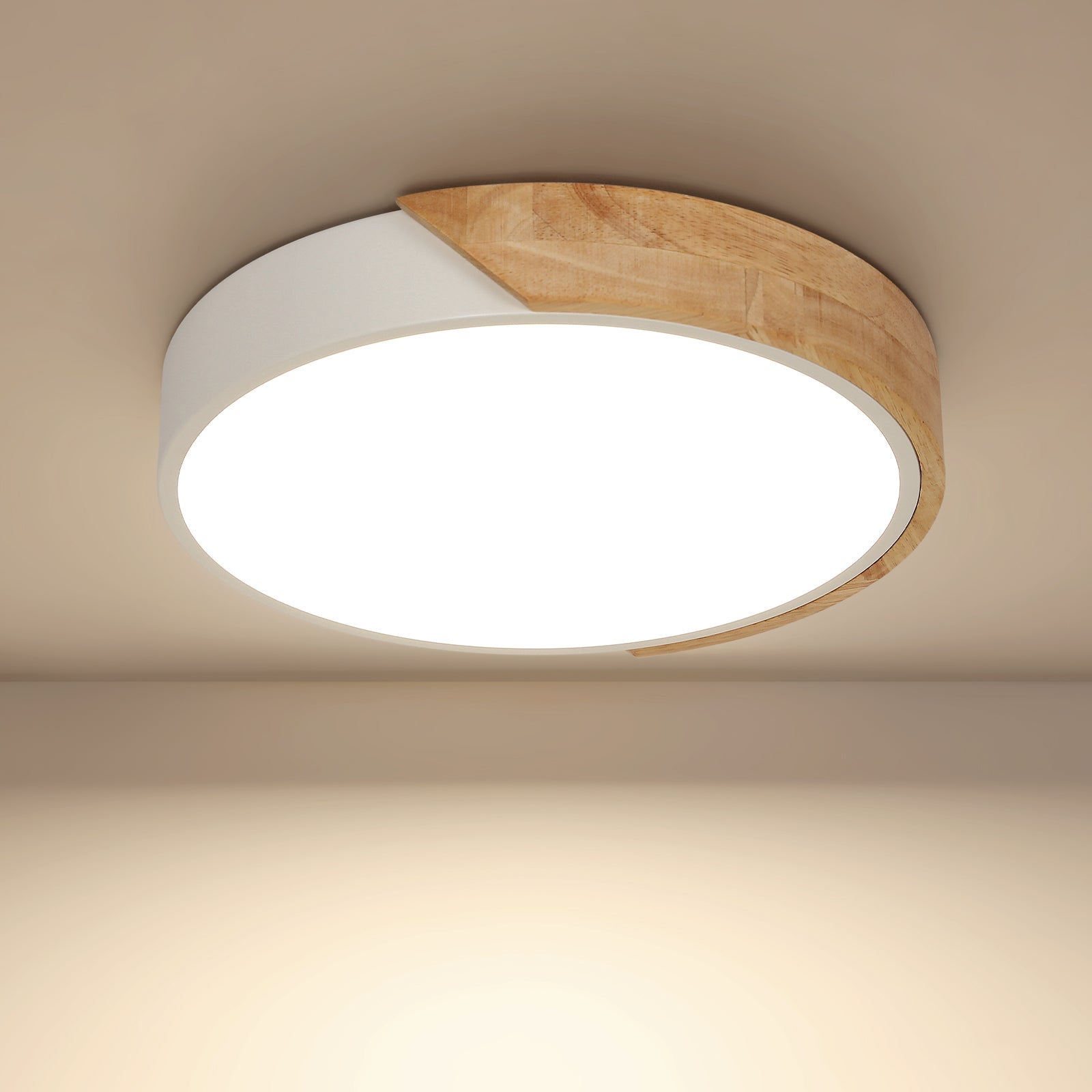 GOECO Plafonnier LED Blanc 30W, 30*5cm, Lumière Neutre 4500K, Convient pour le Salon, la Chambre, la Cuisine, le Couloir - 2