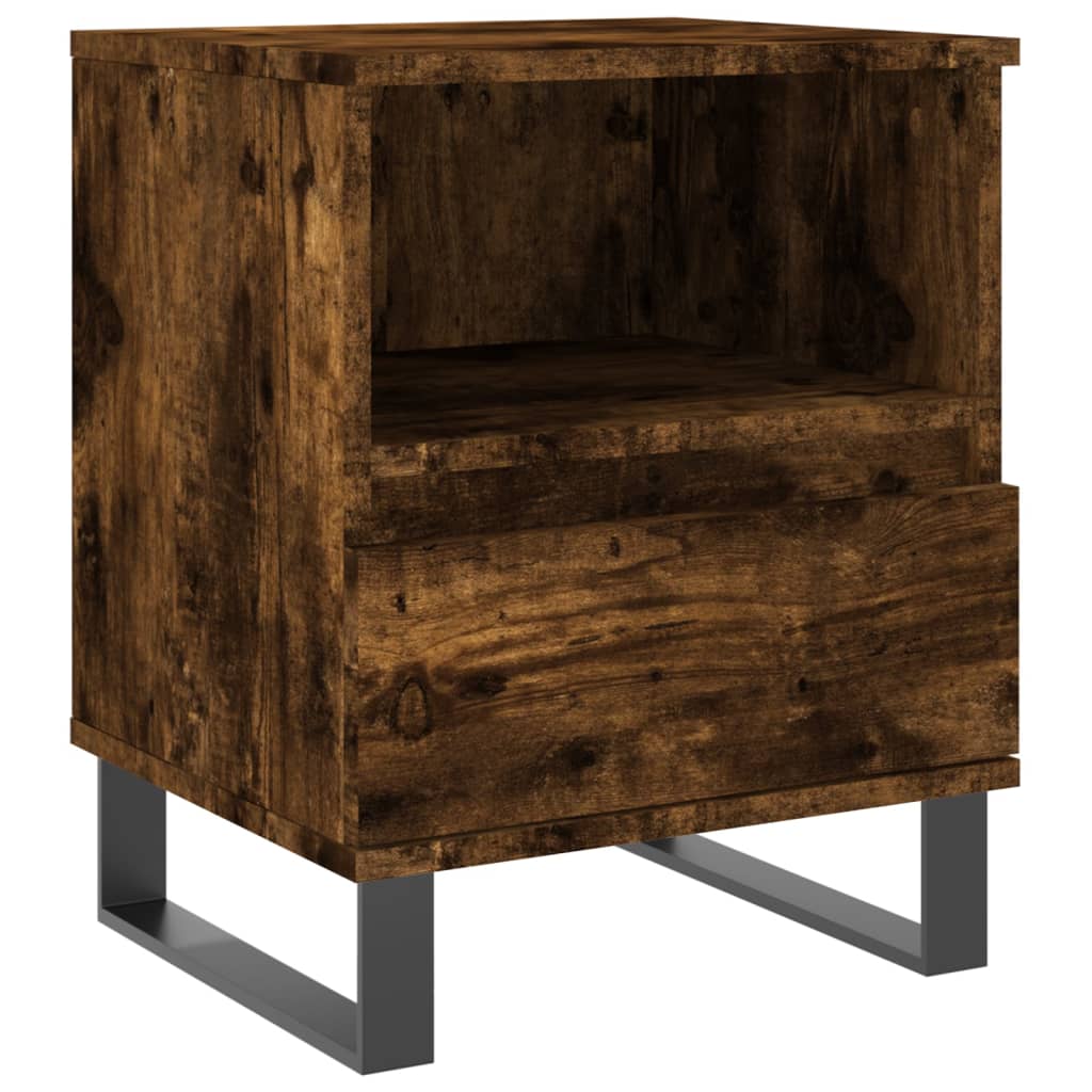 Maison Exclusive - Tables de chevet 2 pcs chêne fumé 40x35x50 cm bois ingénierie - 5