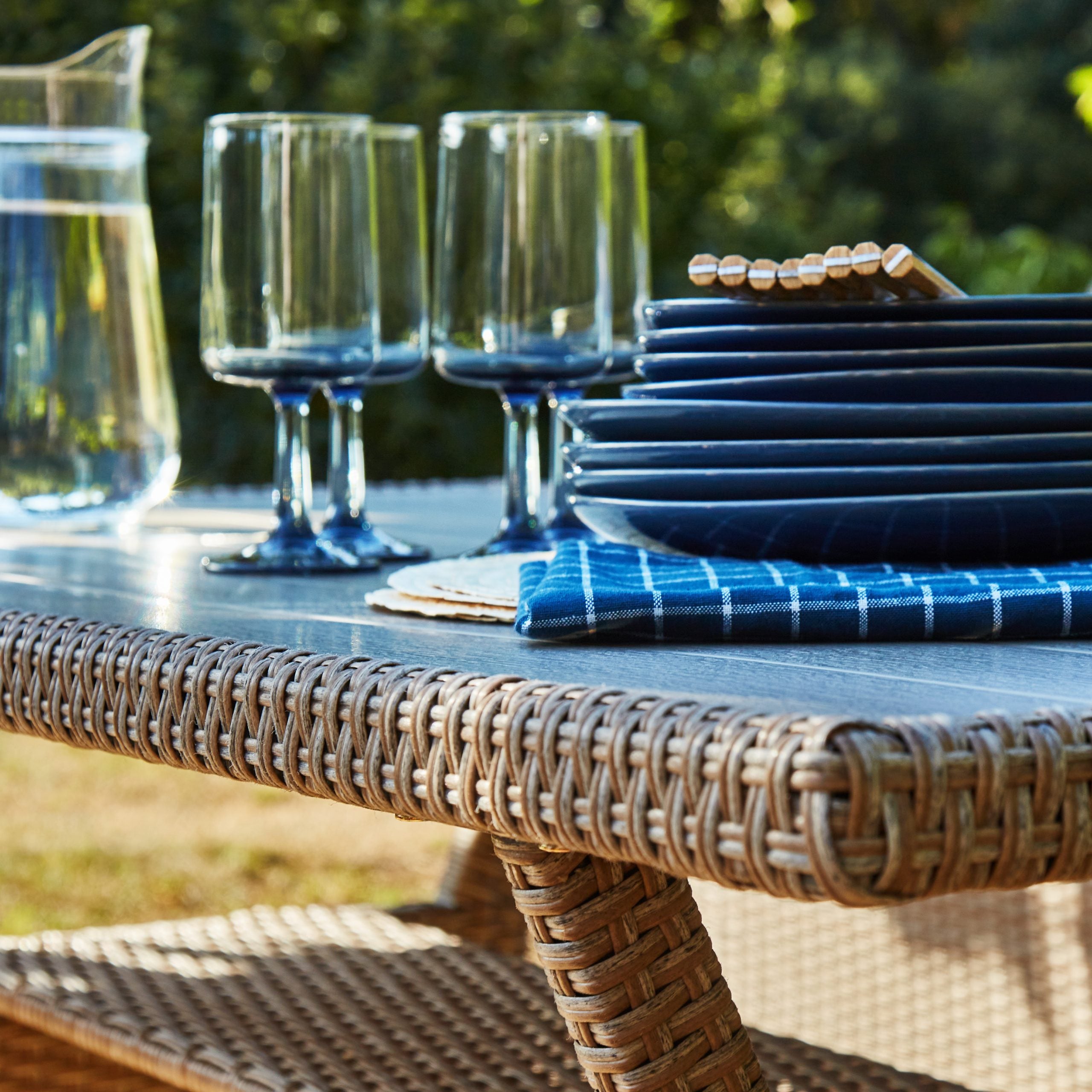 Salon de jardin en Rattan synthétique Marron 5 personnes - 4